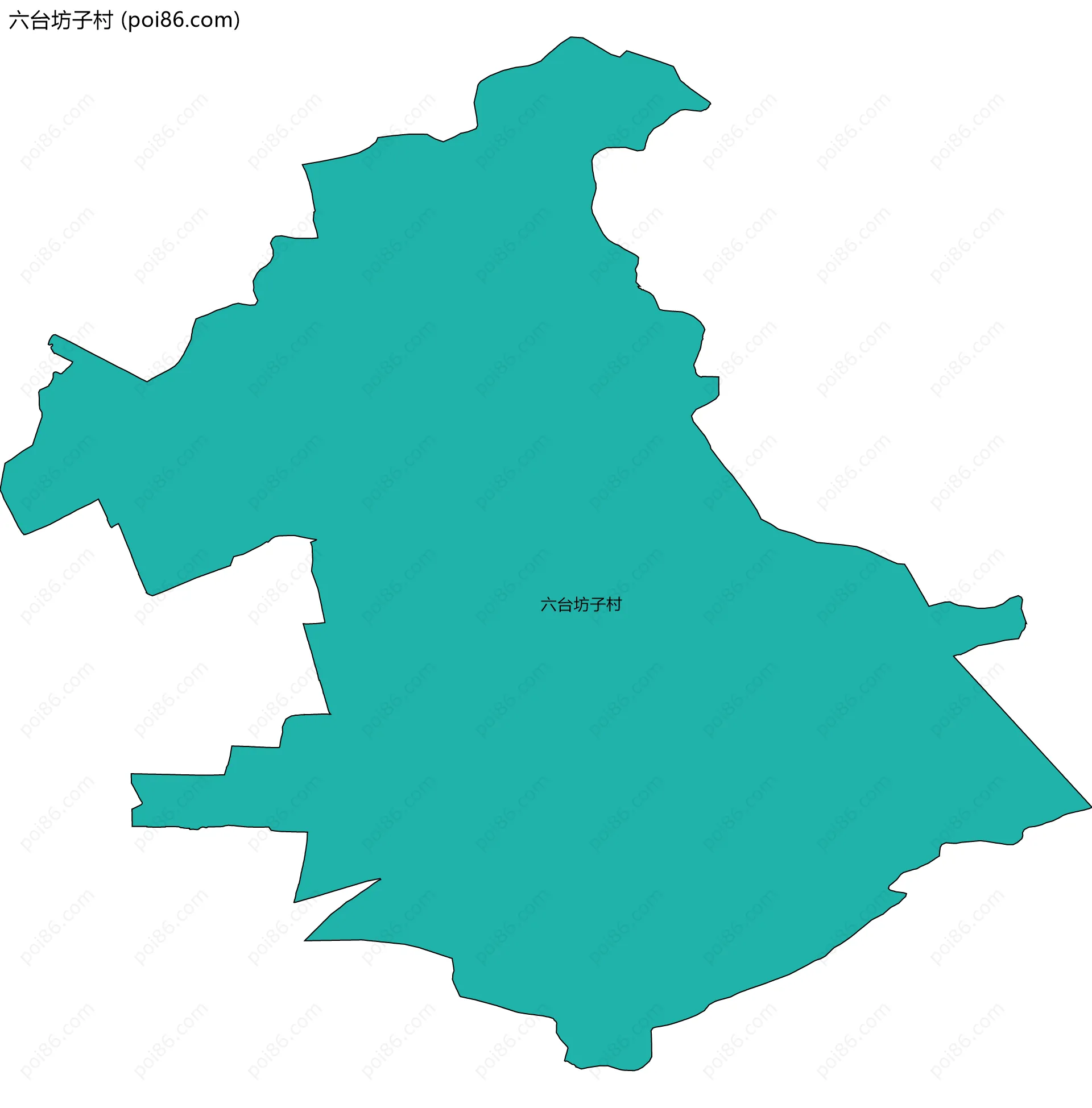 六台坊子村边界地图