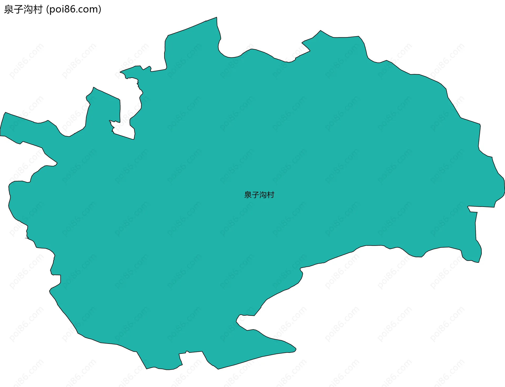 泉子沟村边界地图