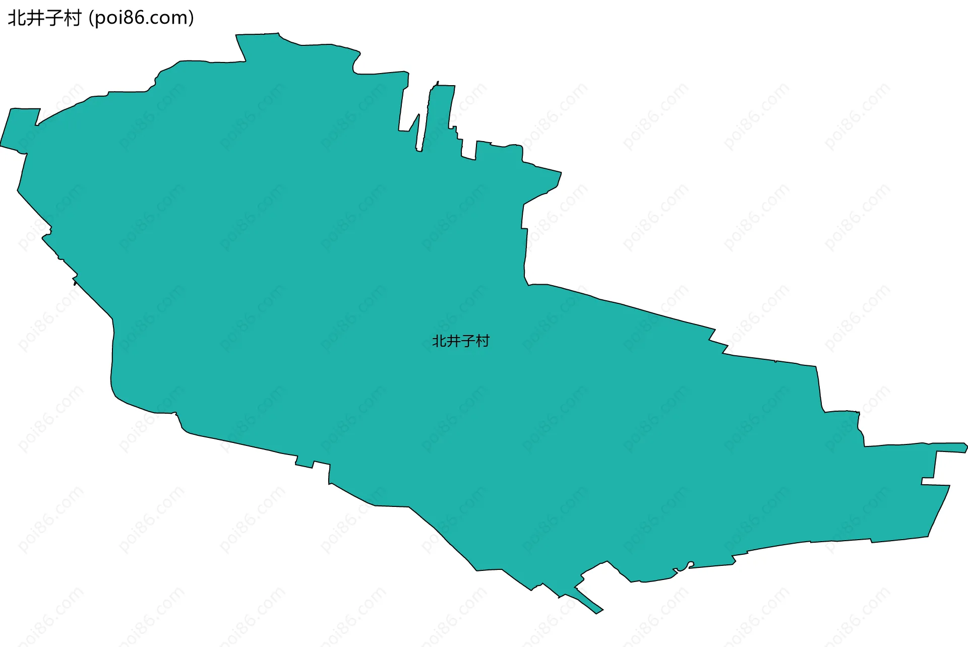北井子村边界地图