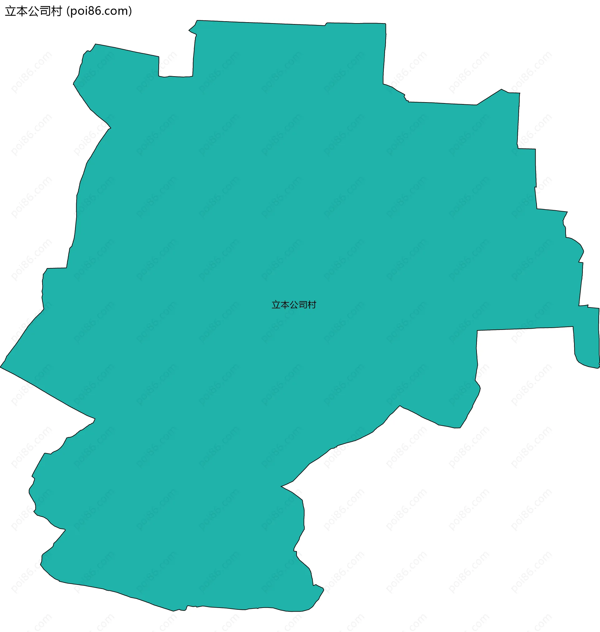 立本公司村边界地图