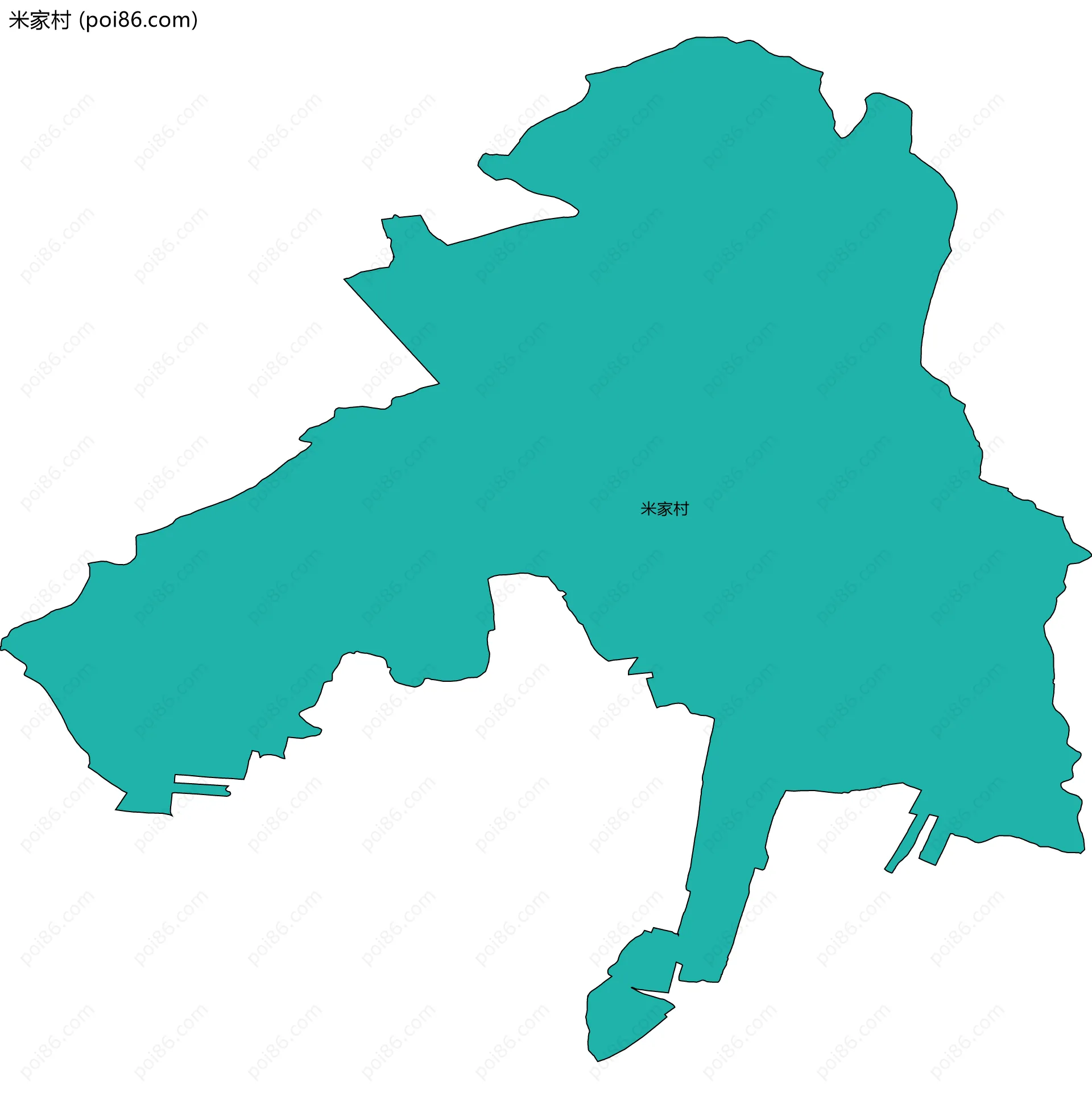 米家村边界地图