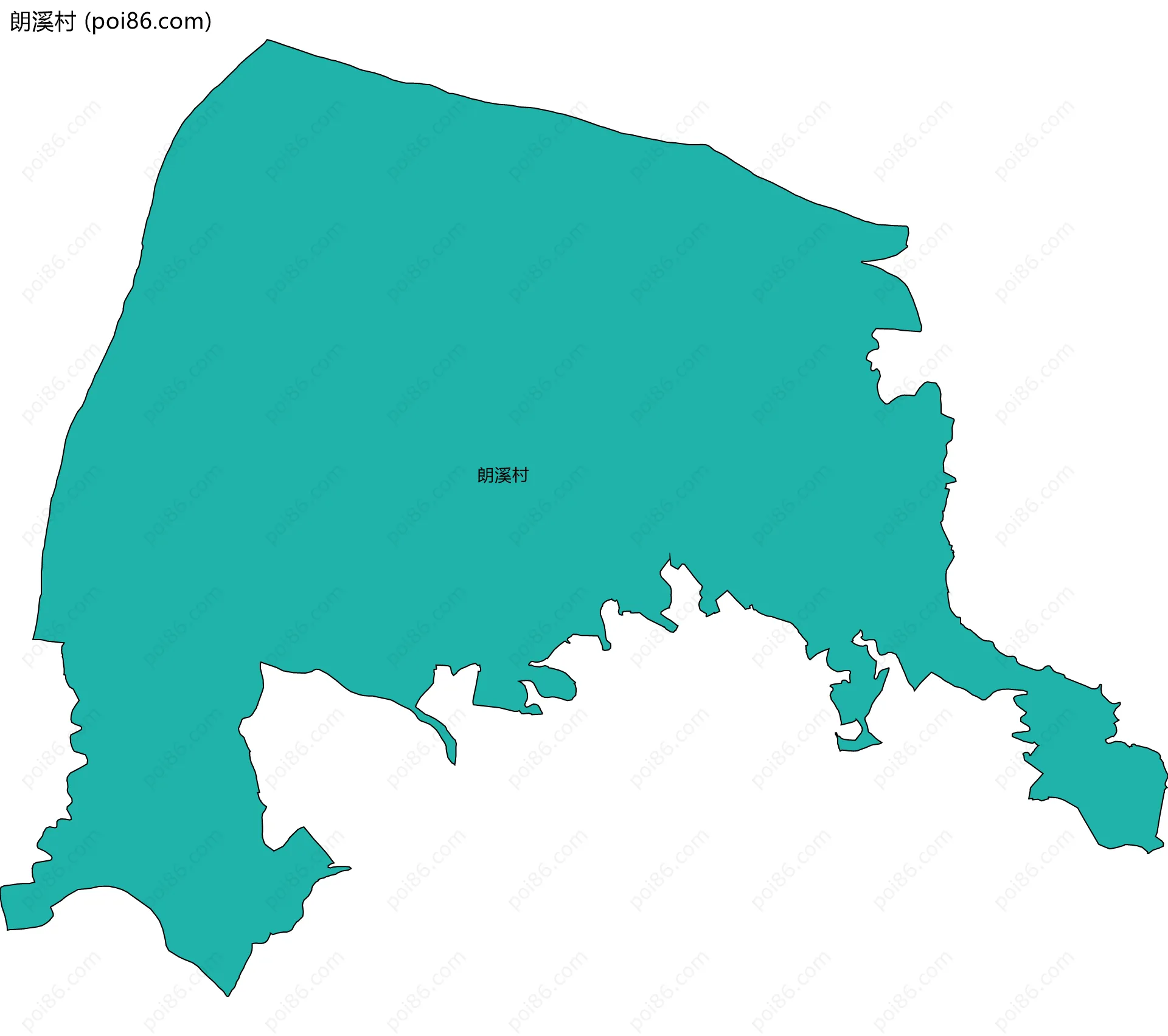 朗溪村边界地图