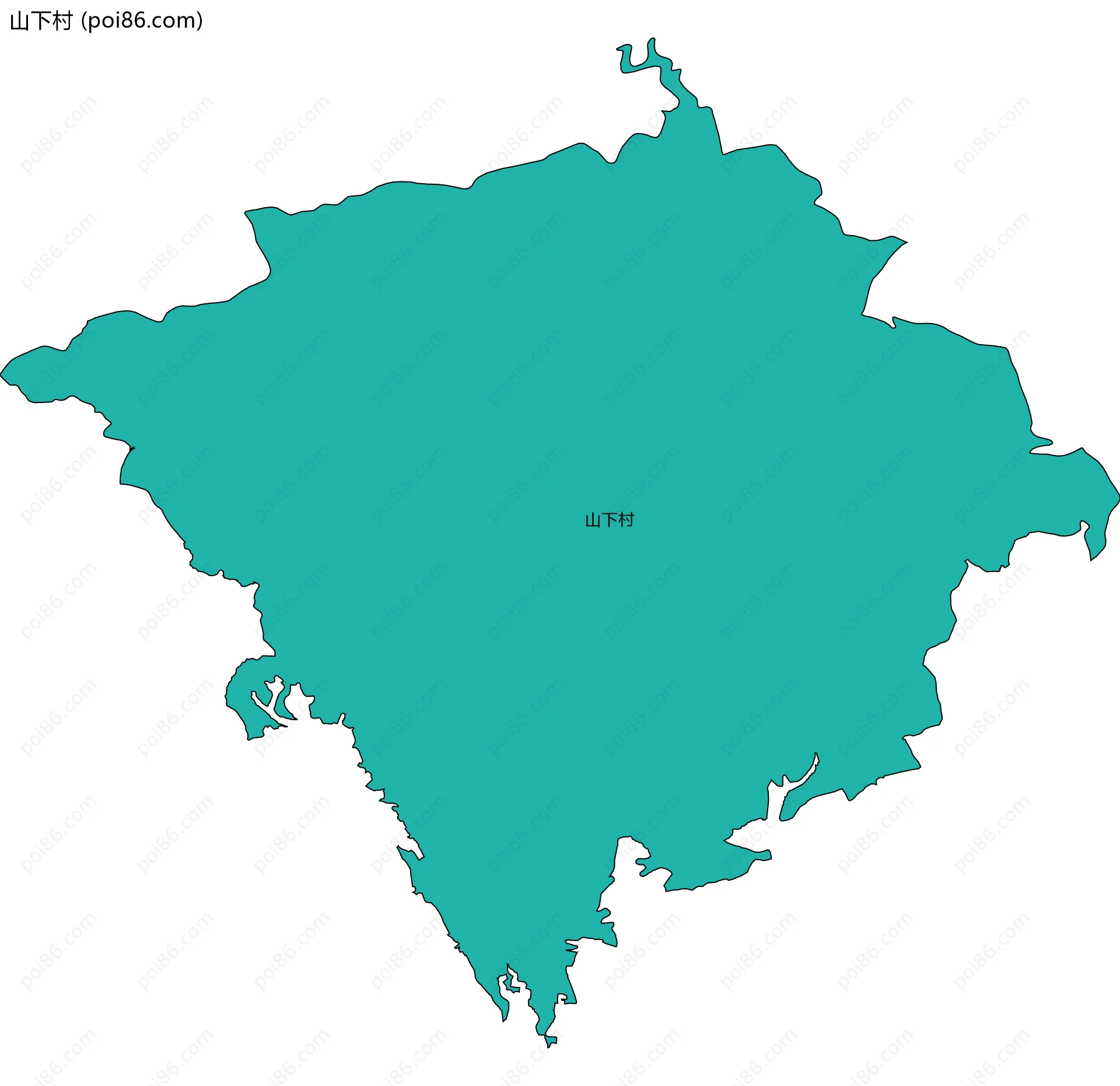 山下村边界地图
