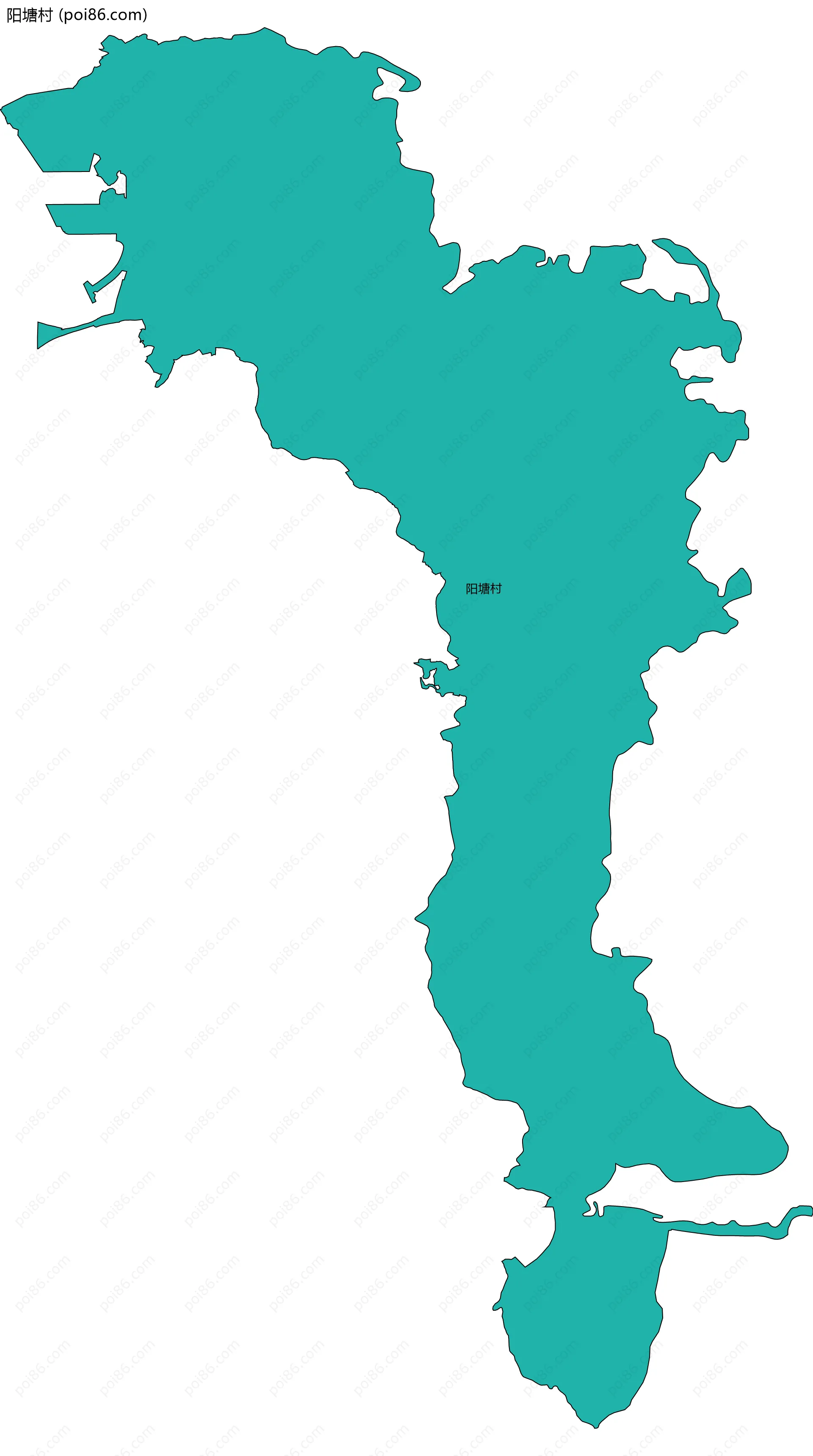 阳塘村边界地图