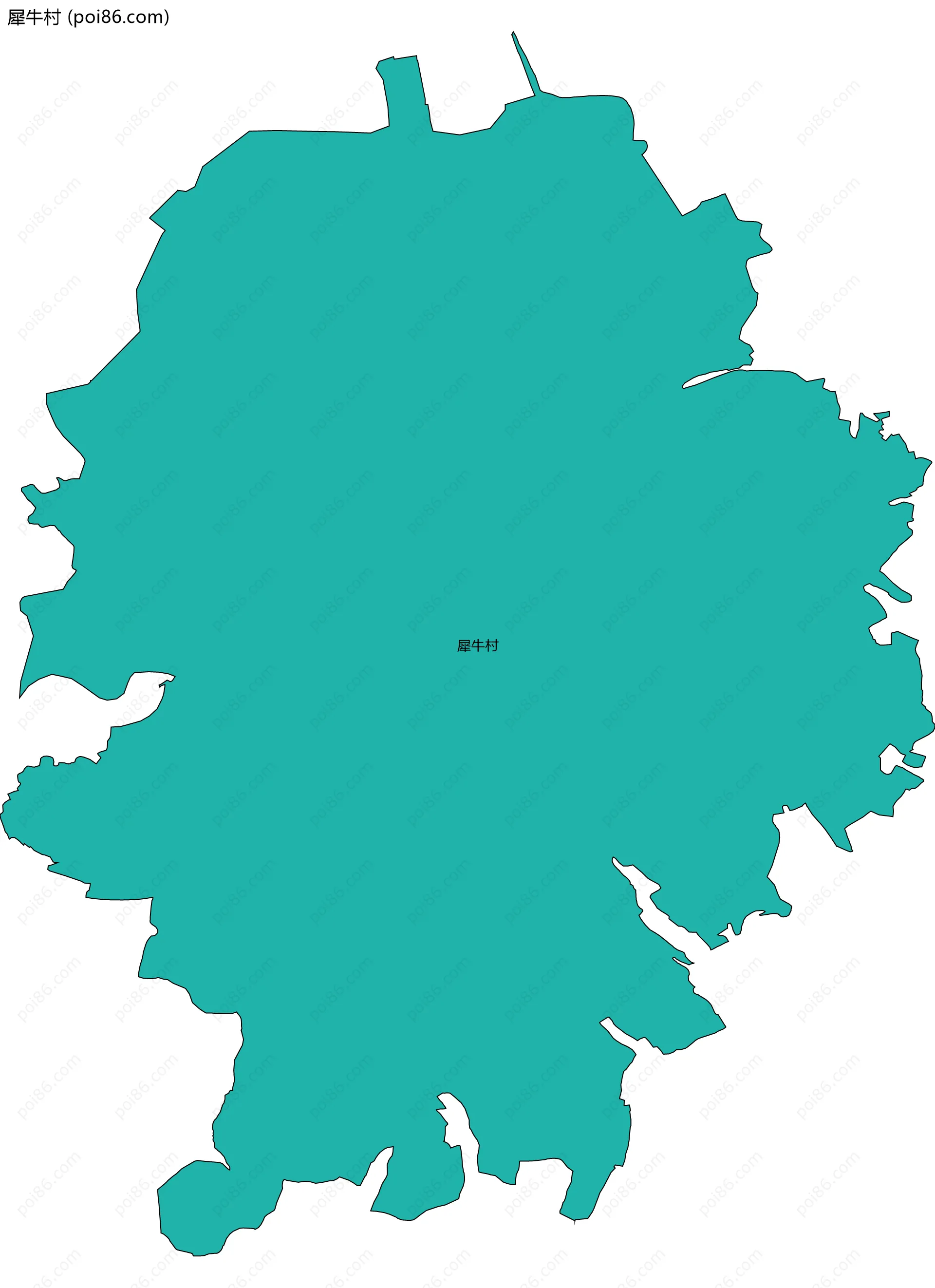 犀牛村边界地图