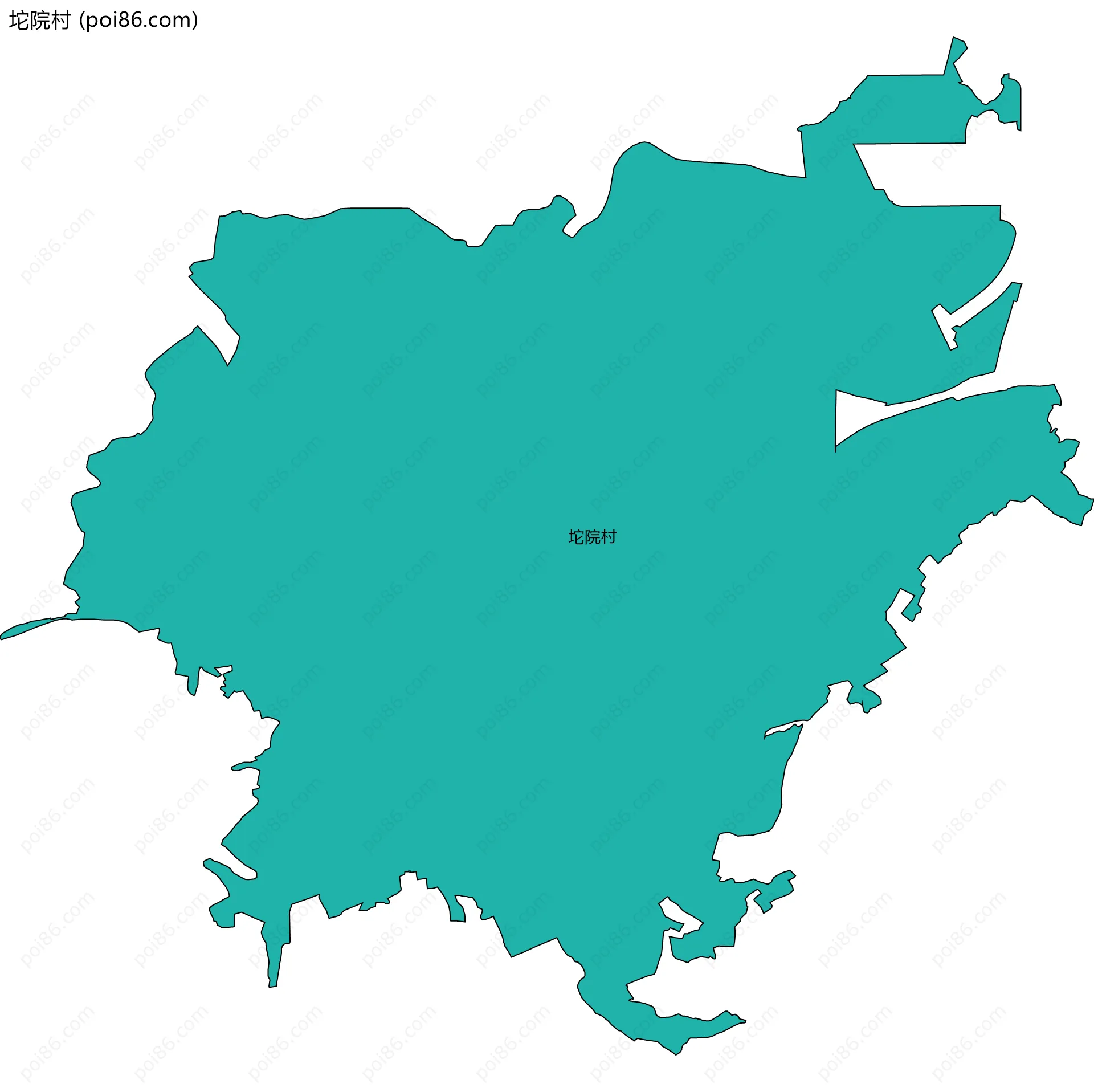 坨院村边界地图