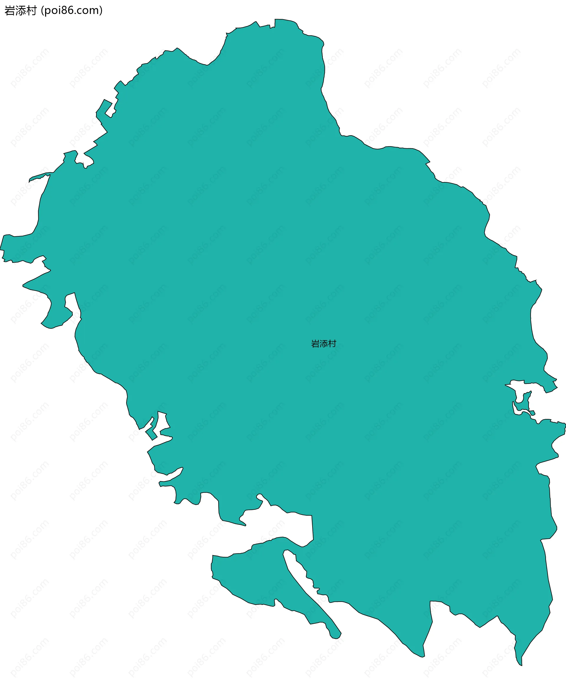 岩添村边界地图