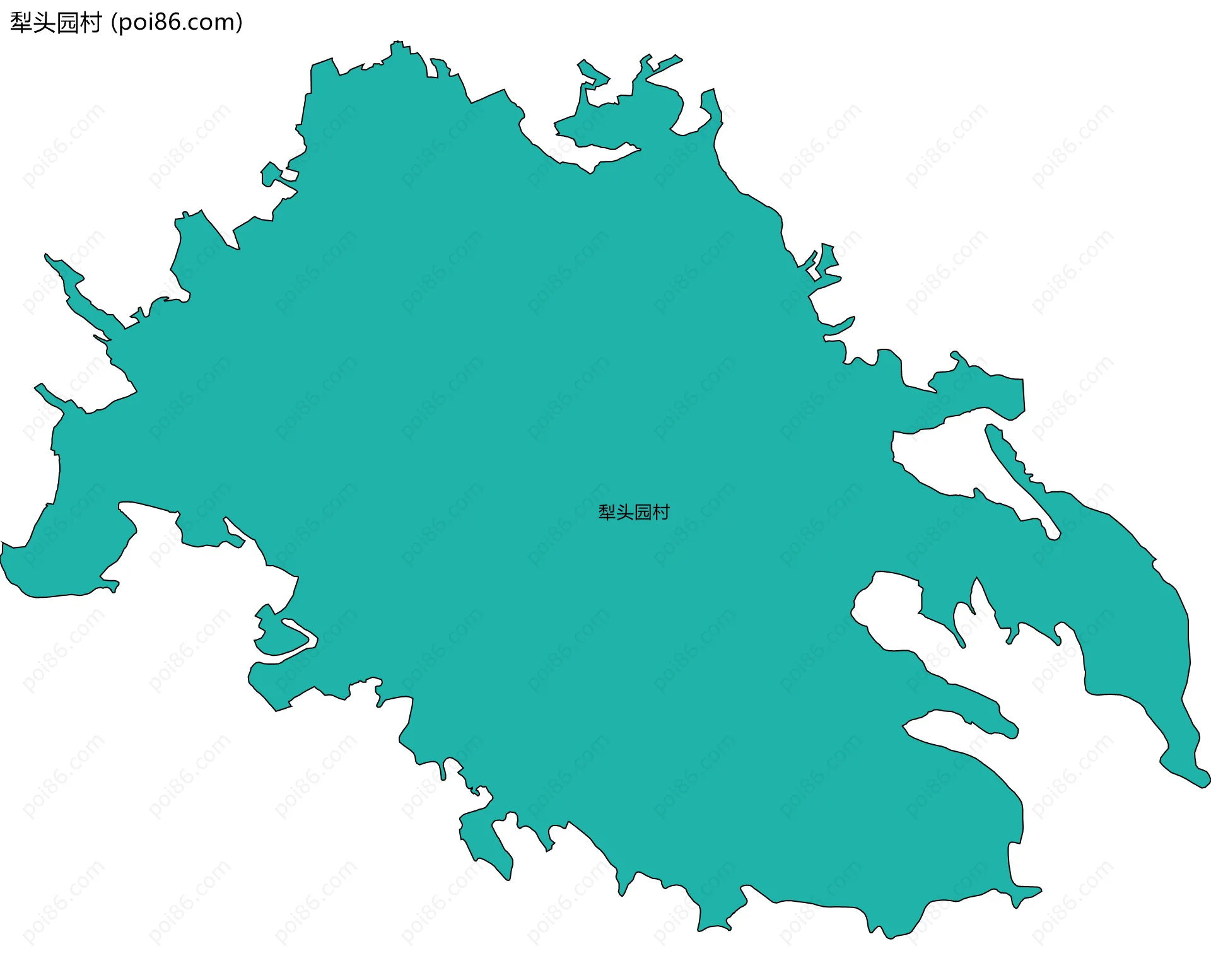 犁头园村边界地图