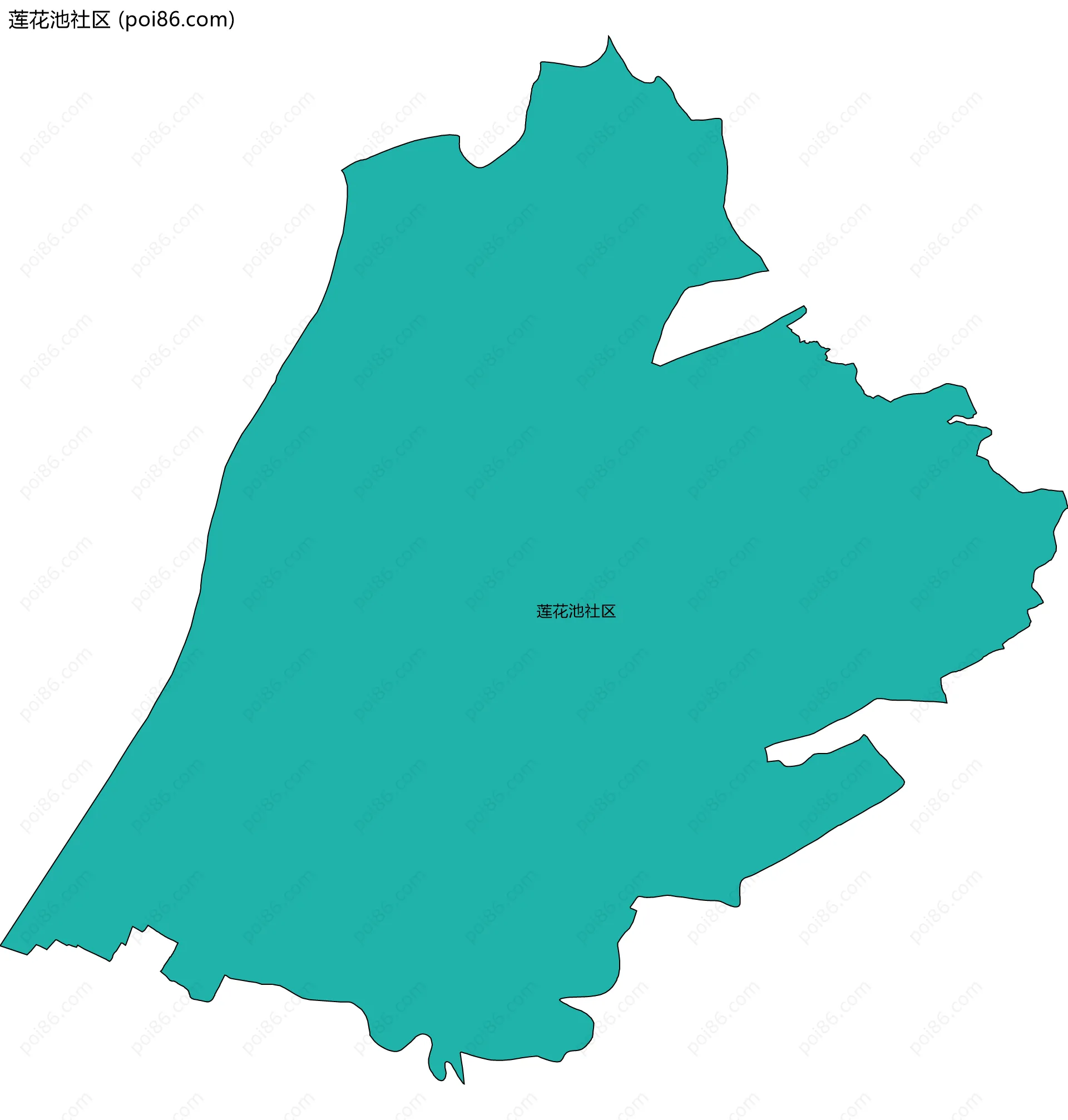 莲花池社区边界地图