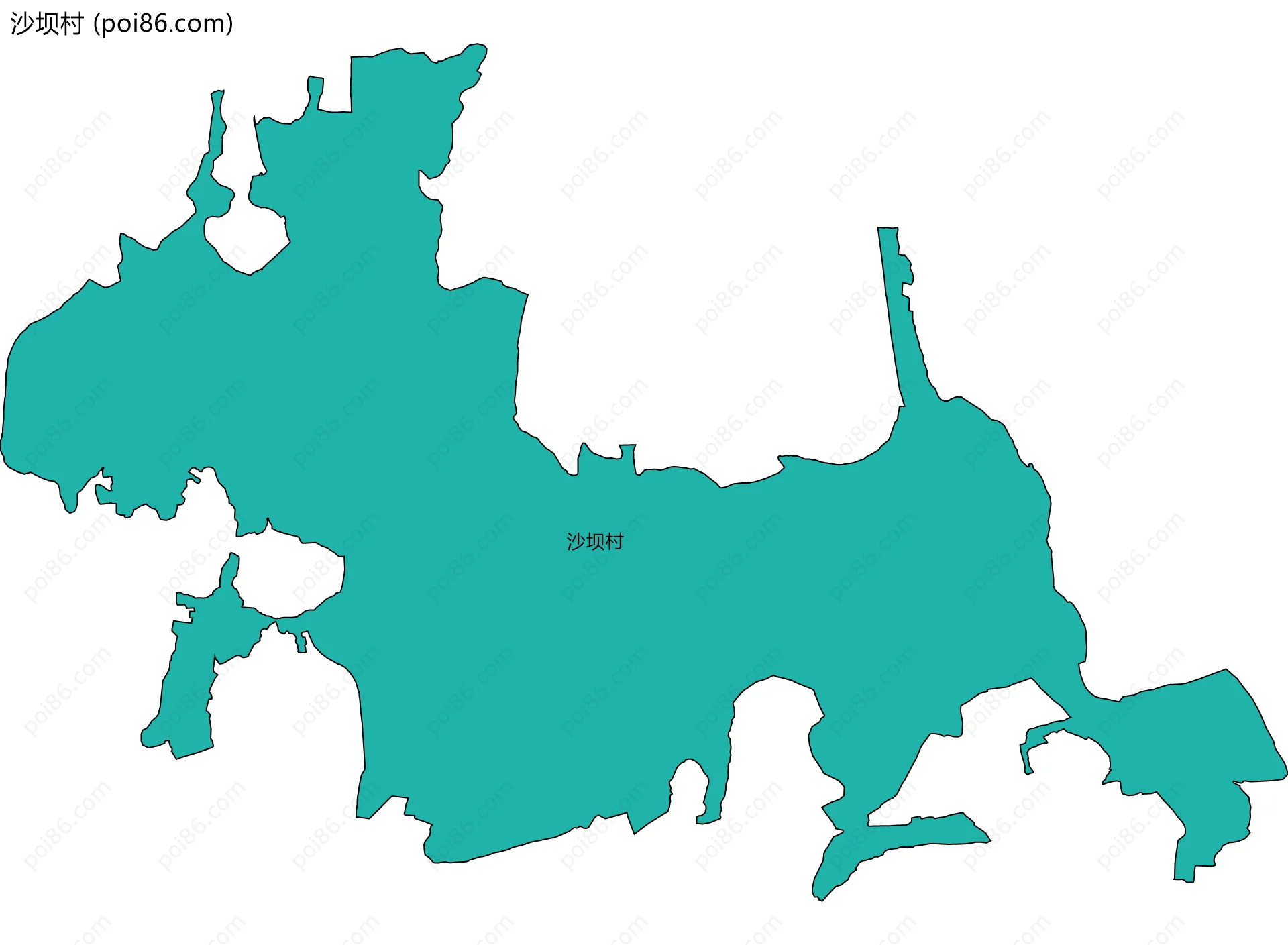 沙坝村边界地图