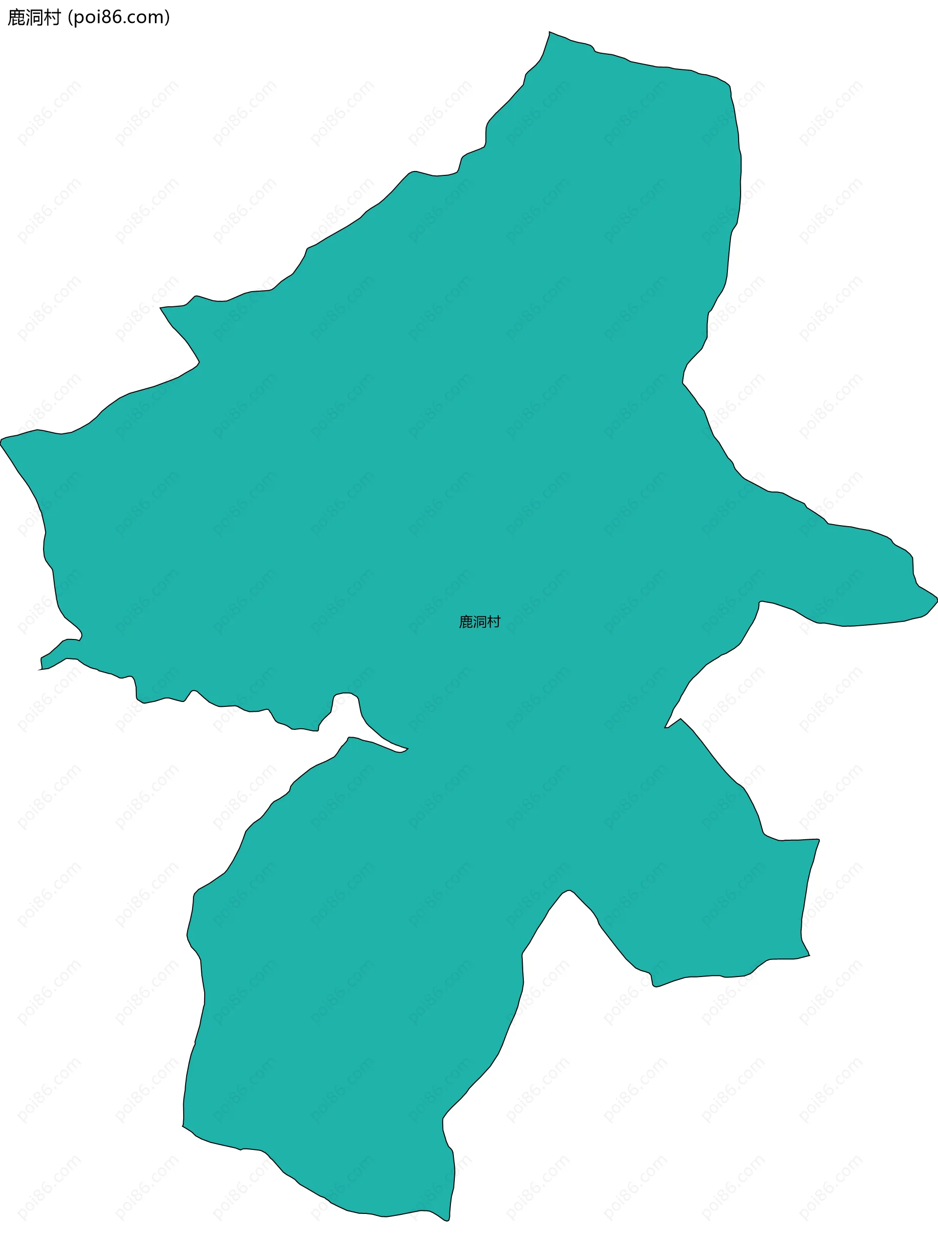 鹿洞村边界地图