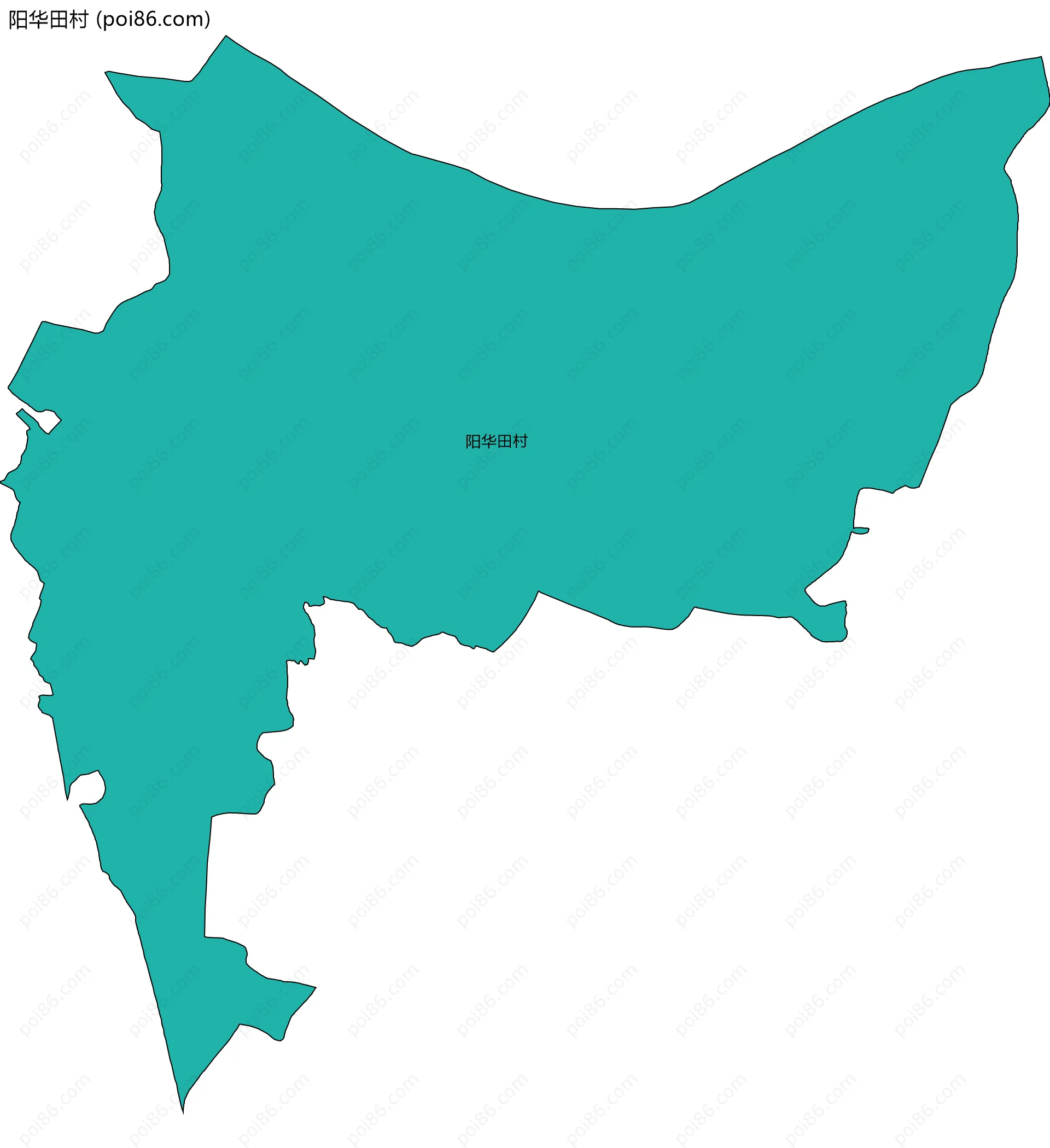 阳华田村边界地图