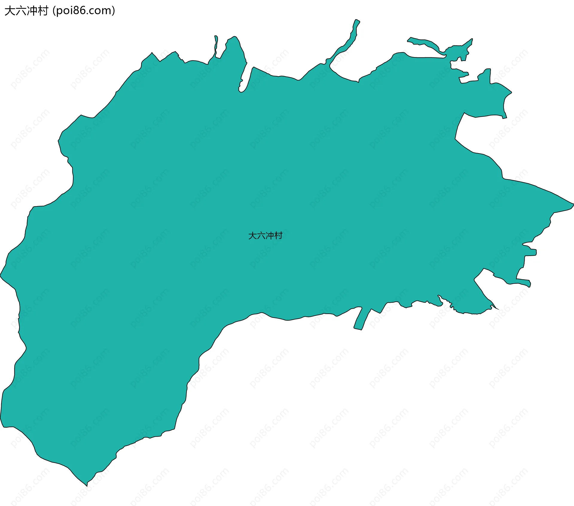大六冲村边界地图