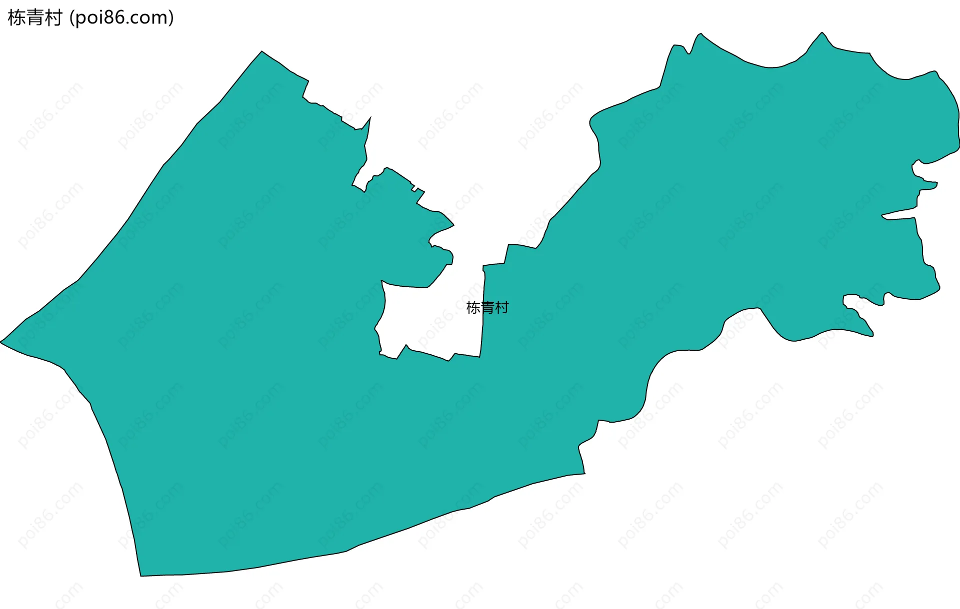 栋青村边界地图