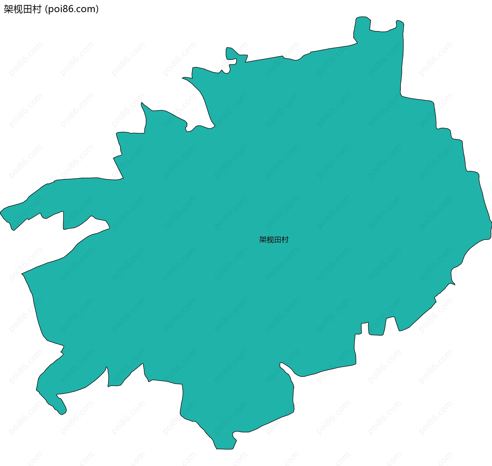 架枧田村边界地图