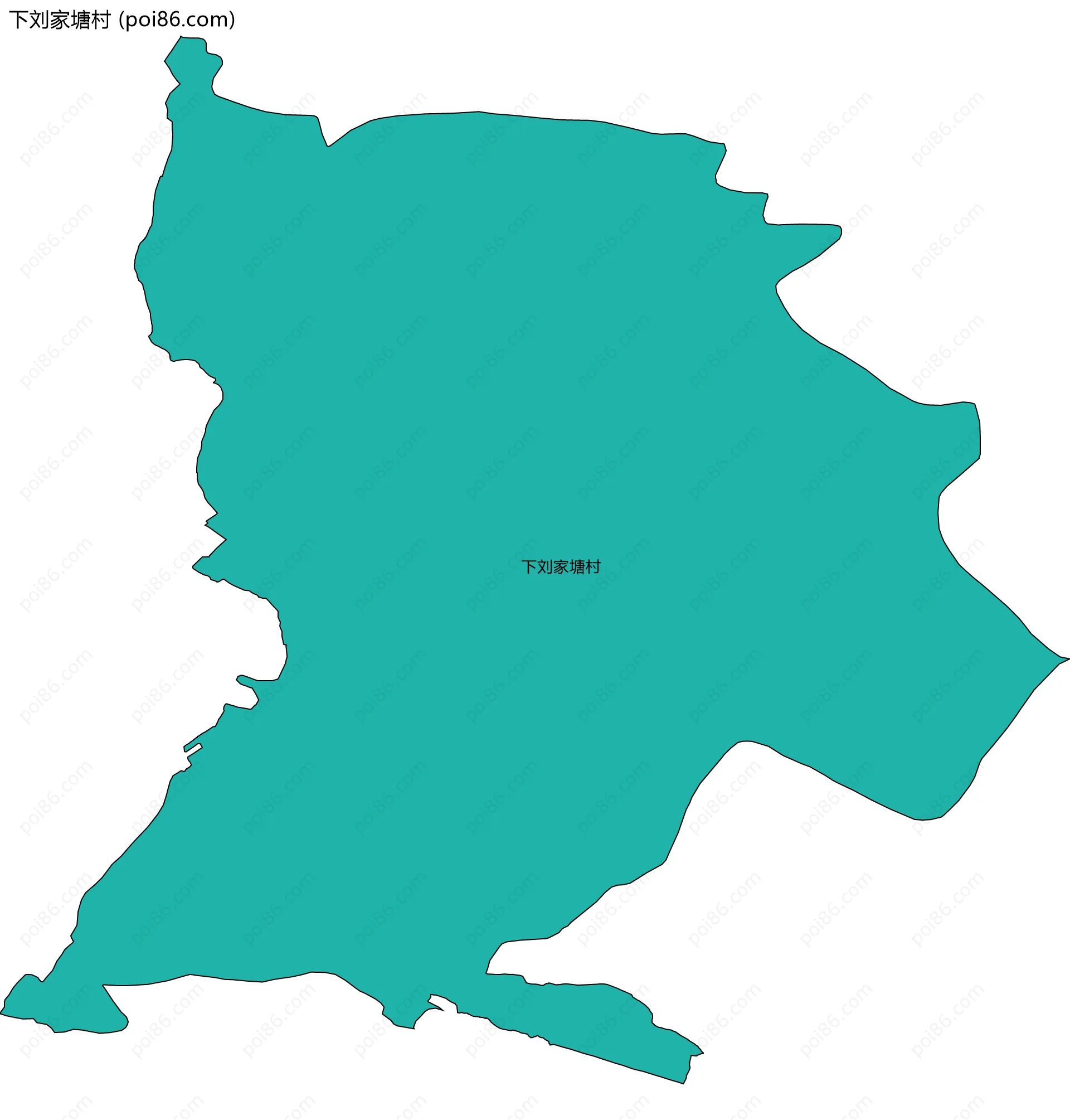下刘家塘村边界地图
