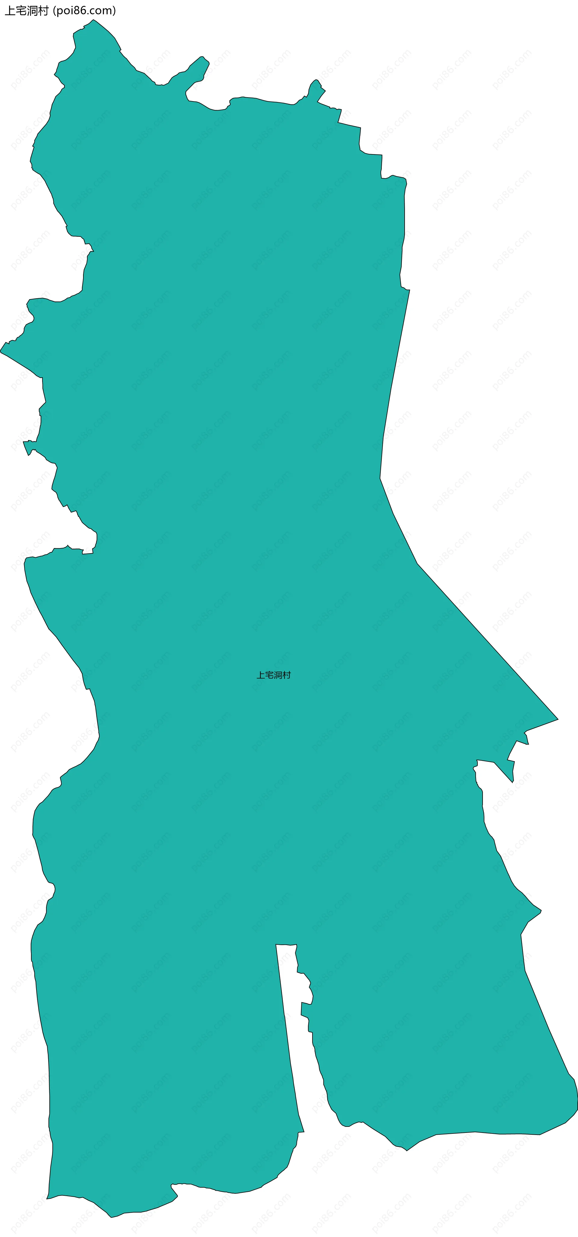 上宅洞村边界地图