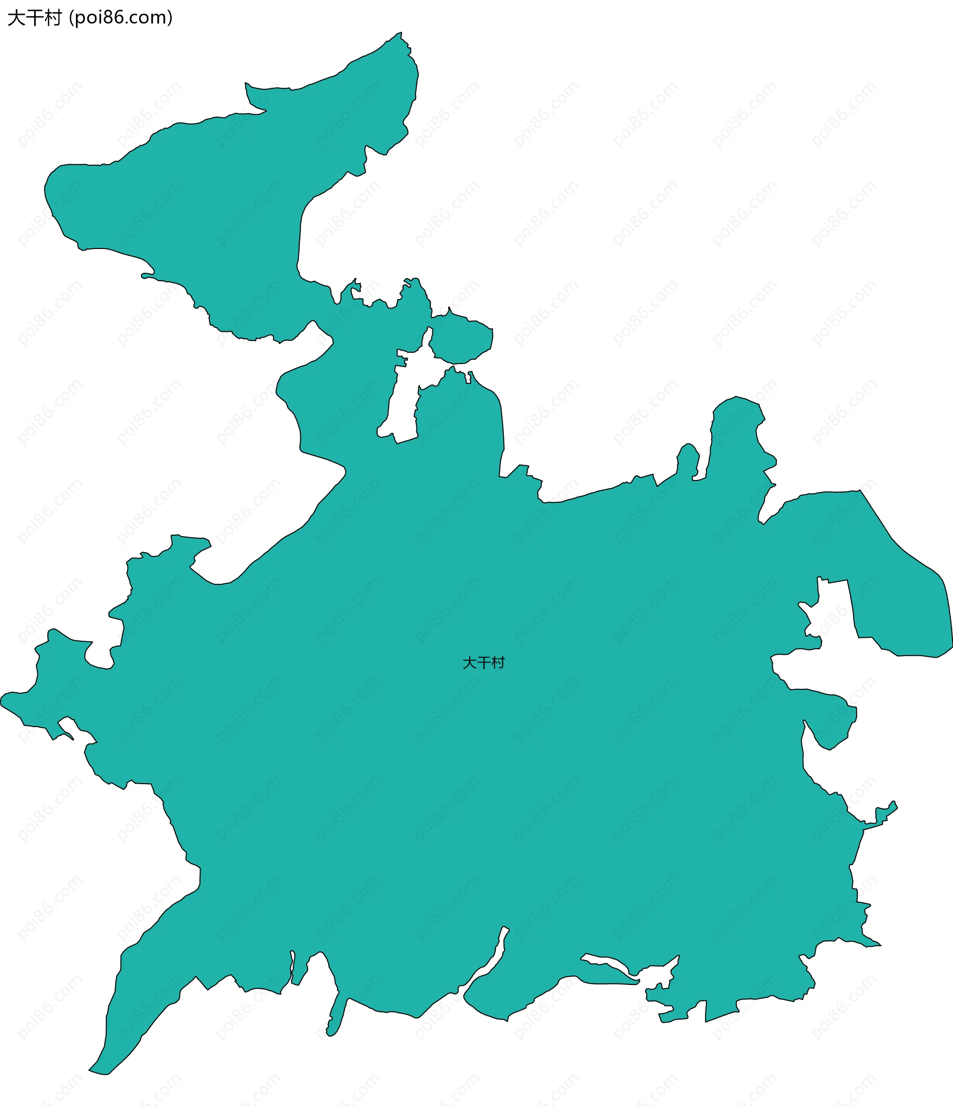 大干村边界地图