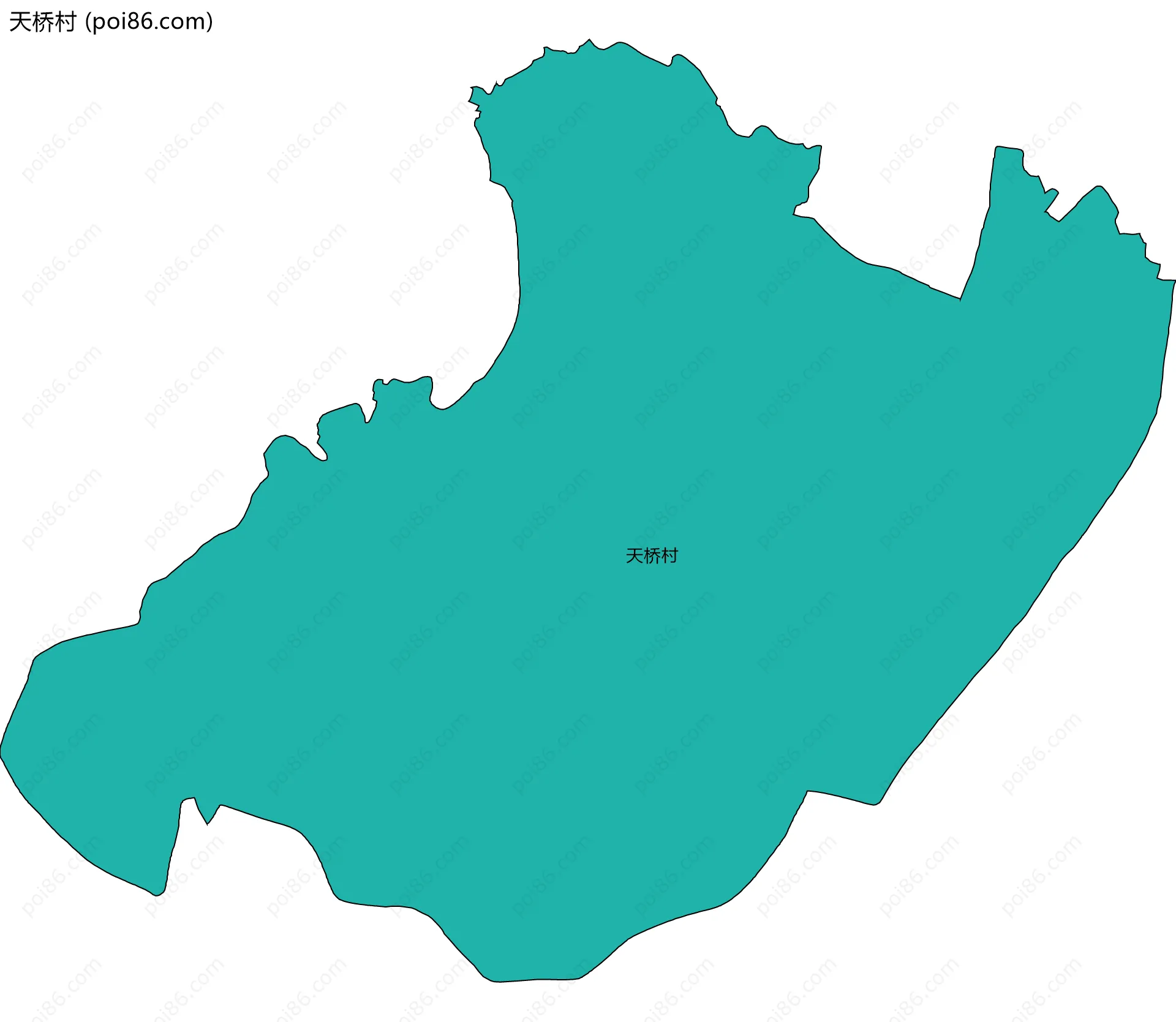 天桥村边界地图