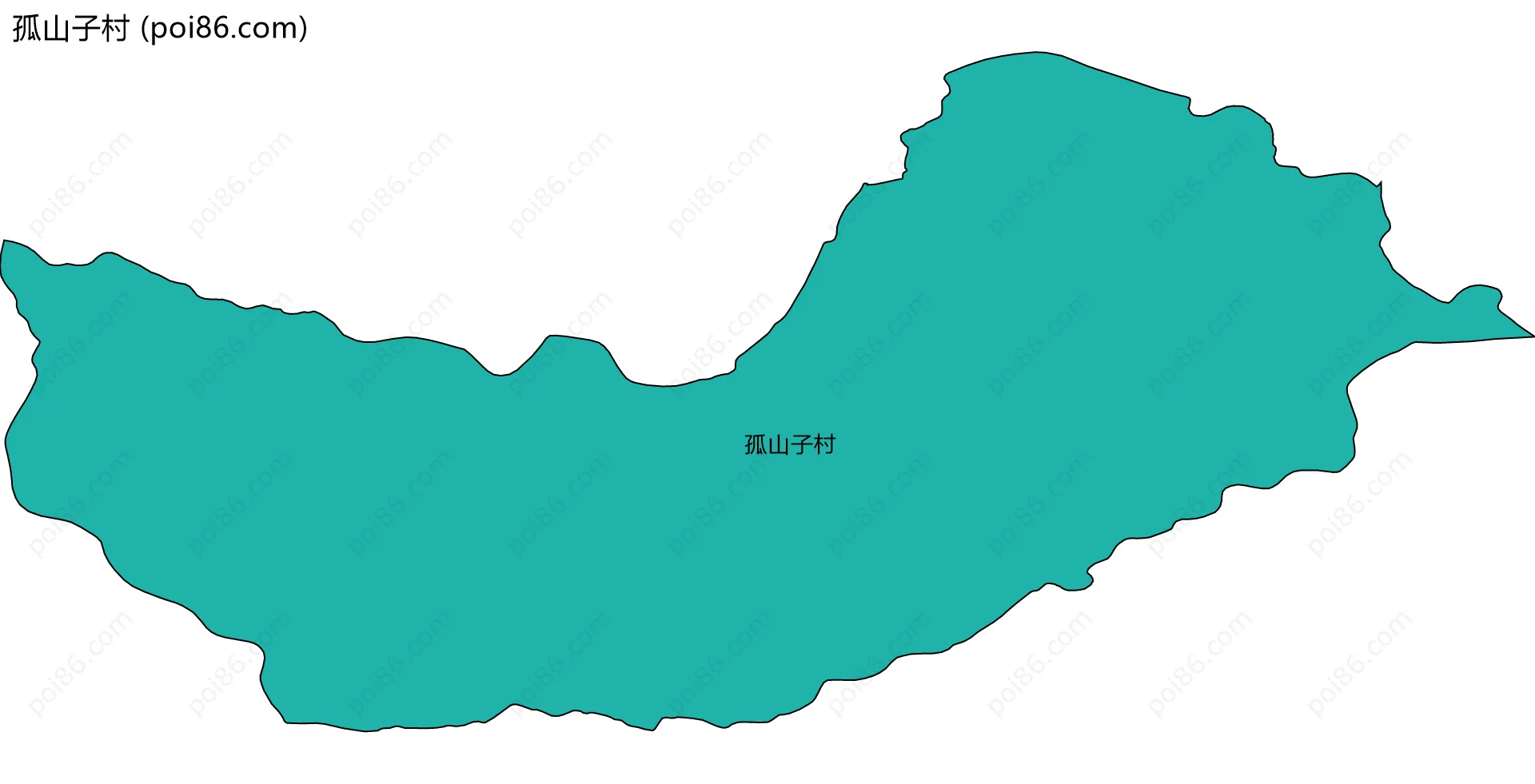 孤山子村边界地图