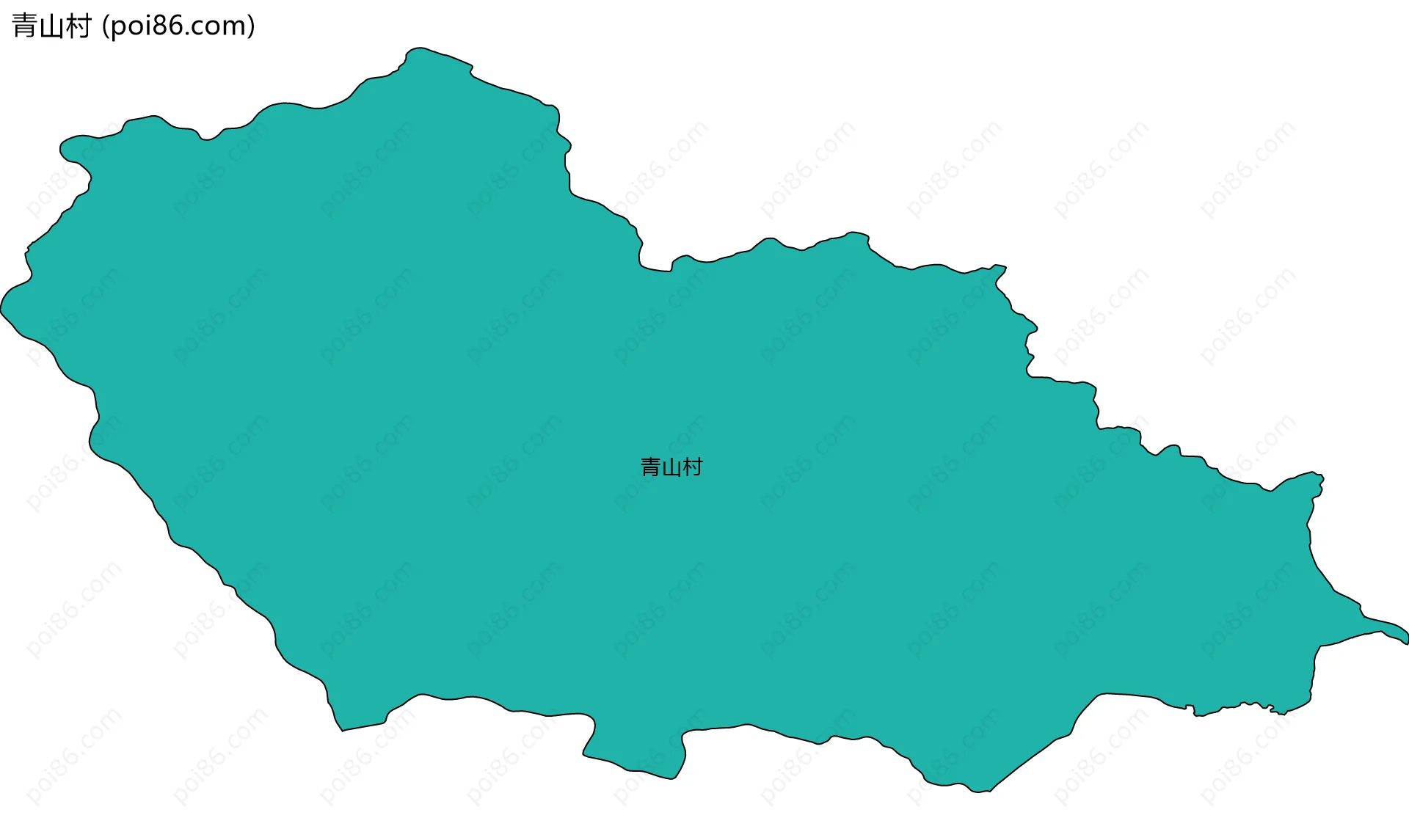 青山村边界地图