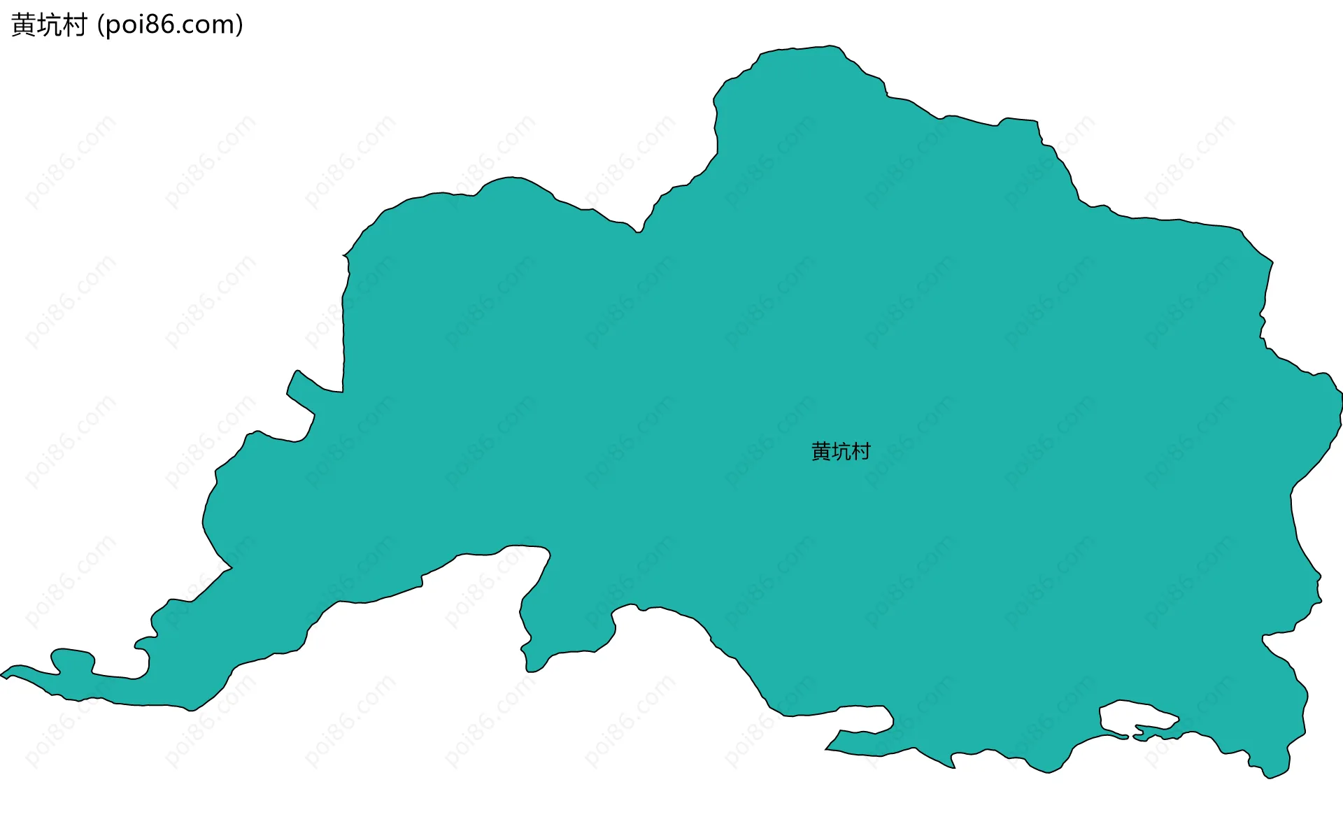 黄坑村边界地图