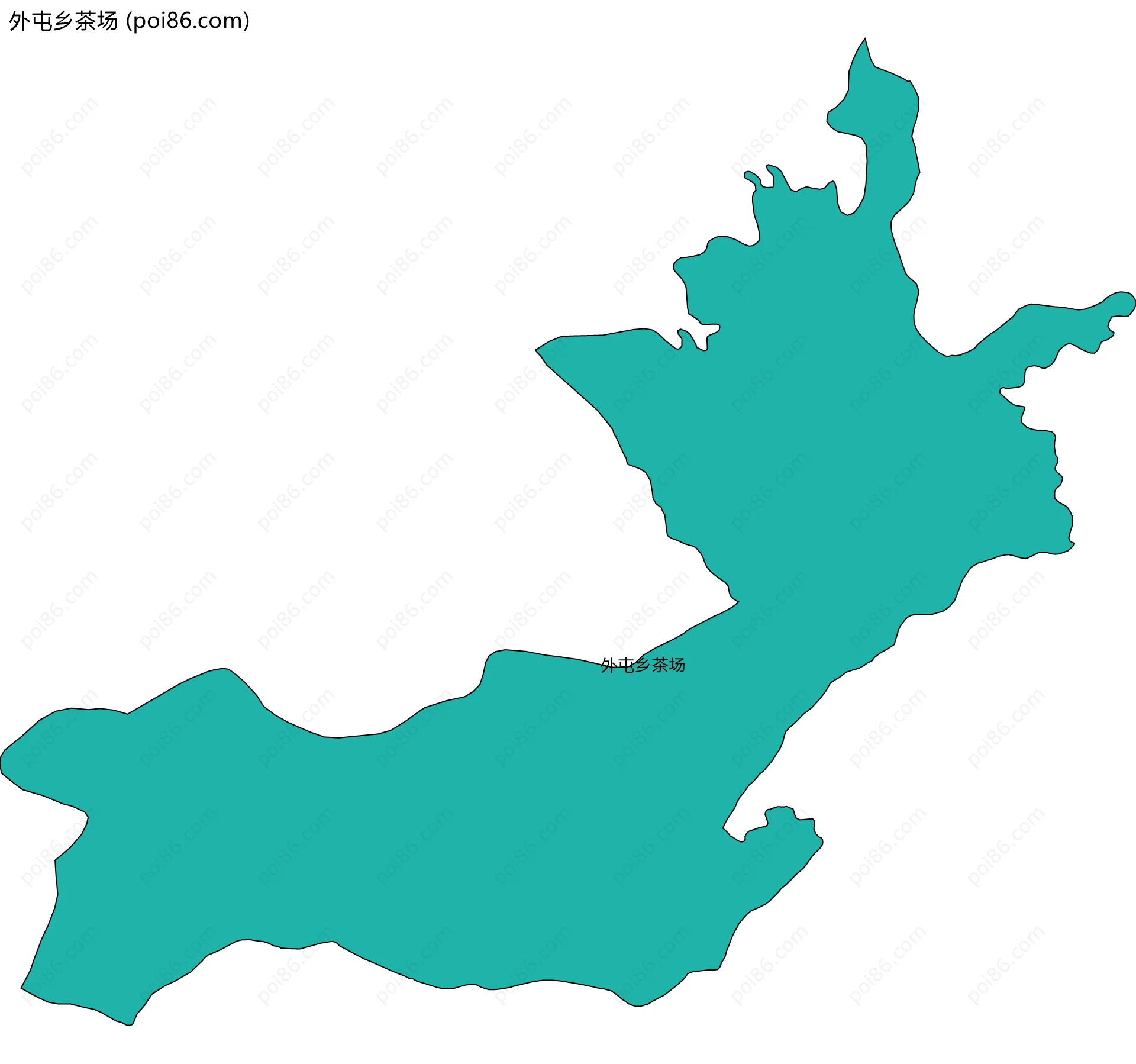 外屯乡茶场边界地图