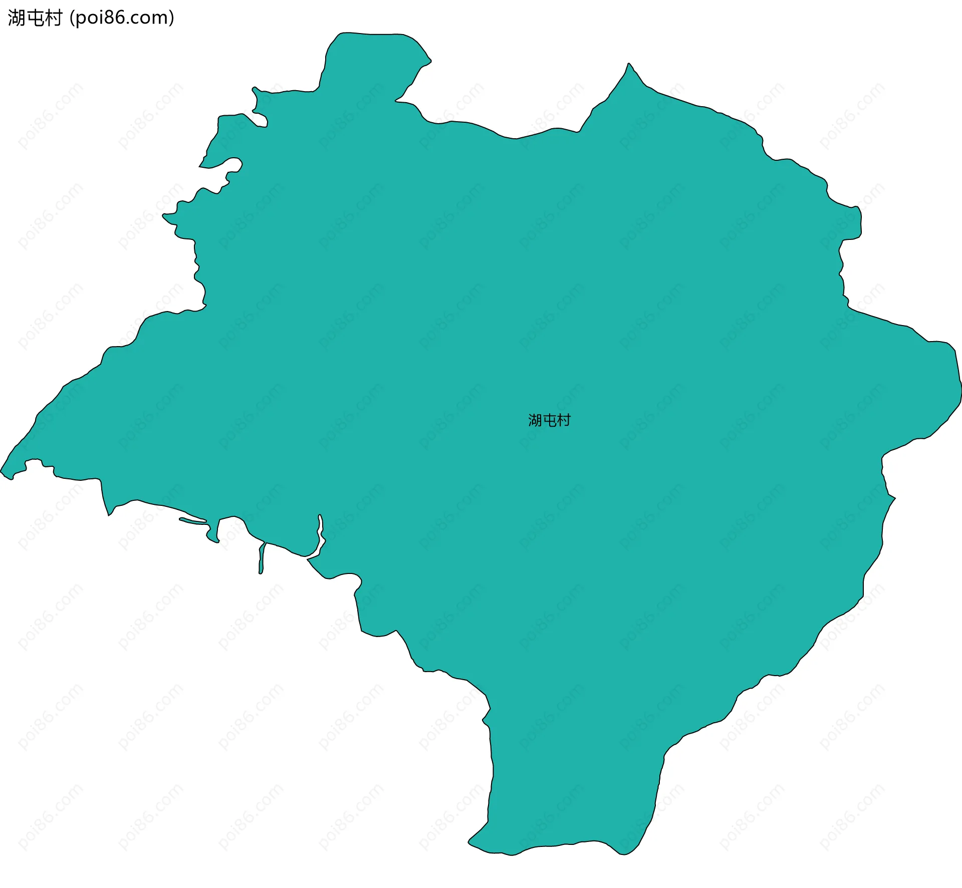 湖屯村边界地图