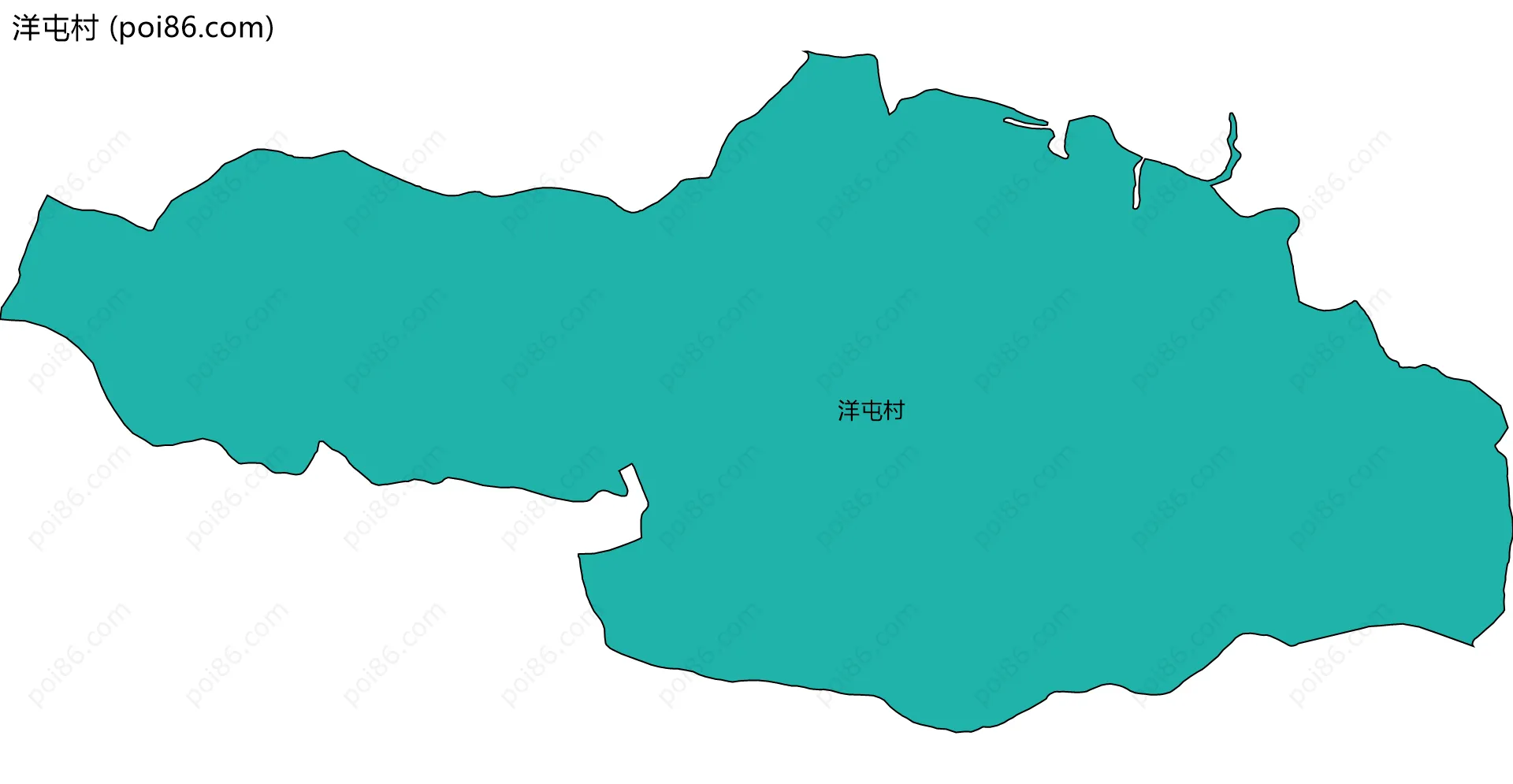 洋屯村边界地图