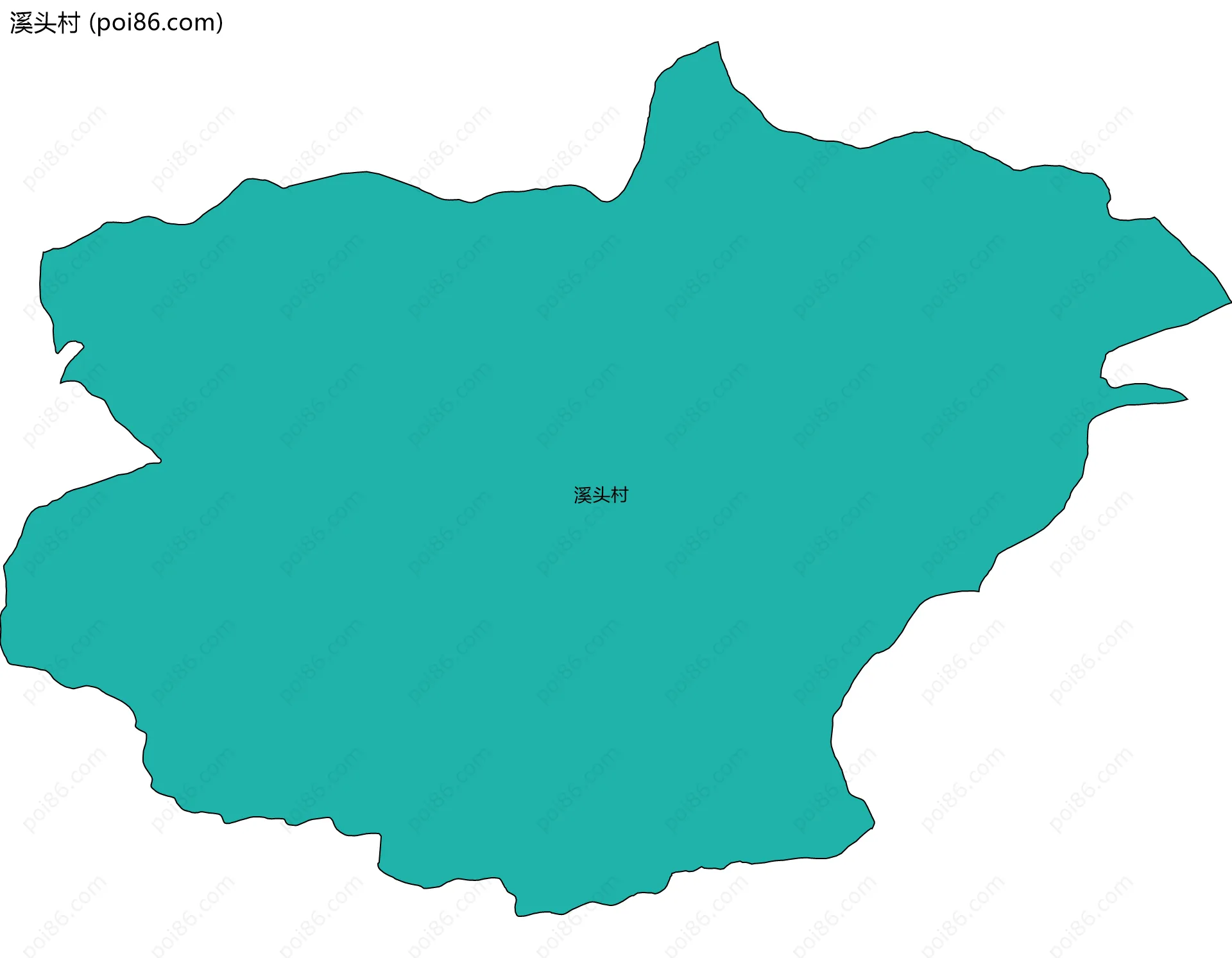 溪头村边界地图