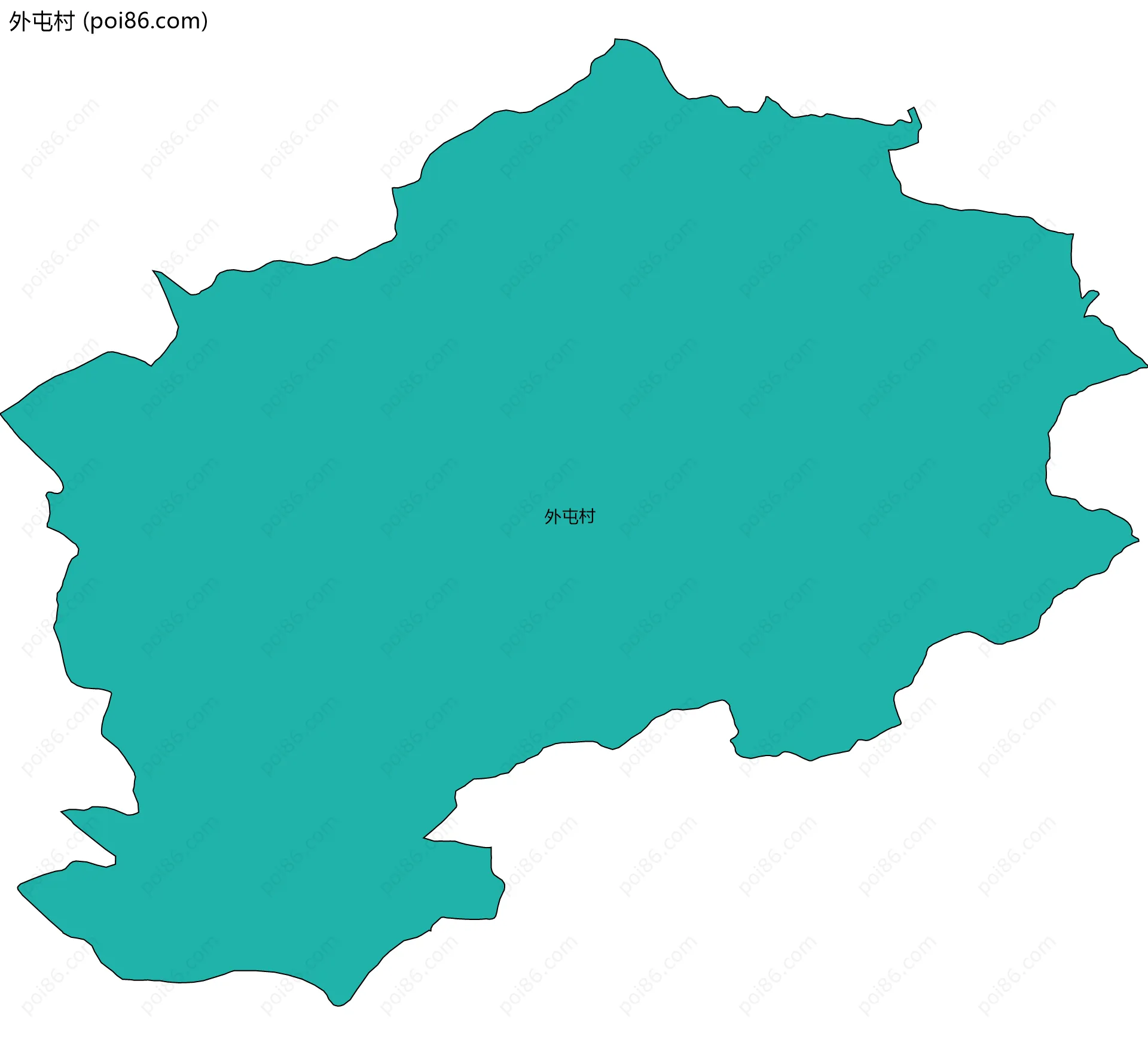 外屯村边界地图