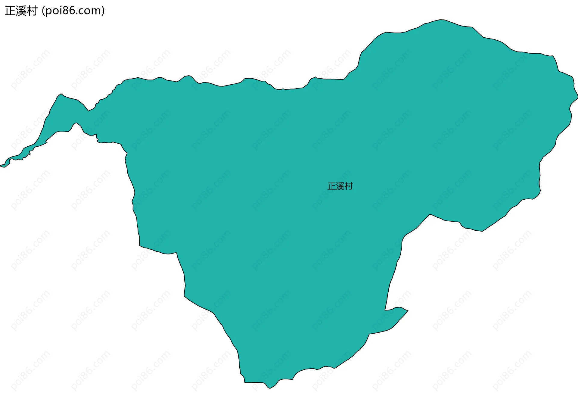 正溪村边界地图