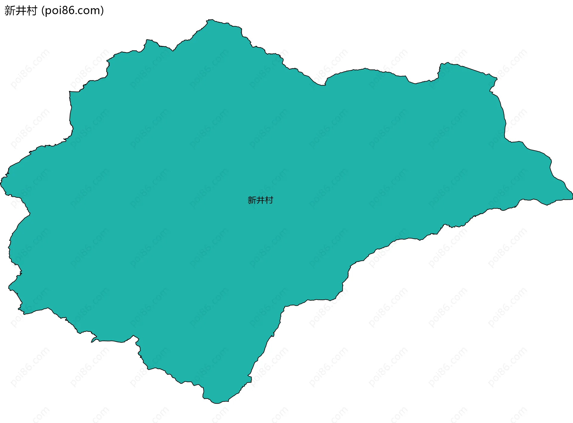 新井村边界地图