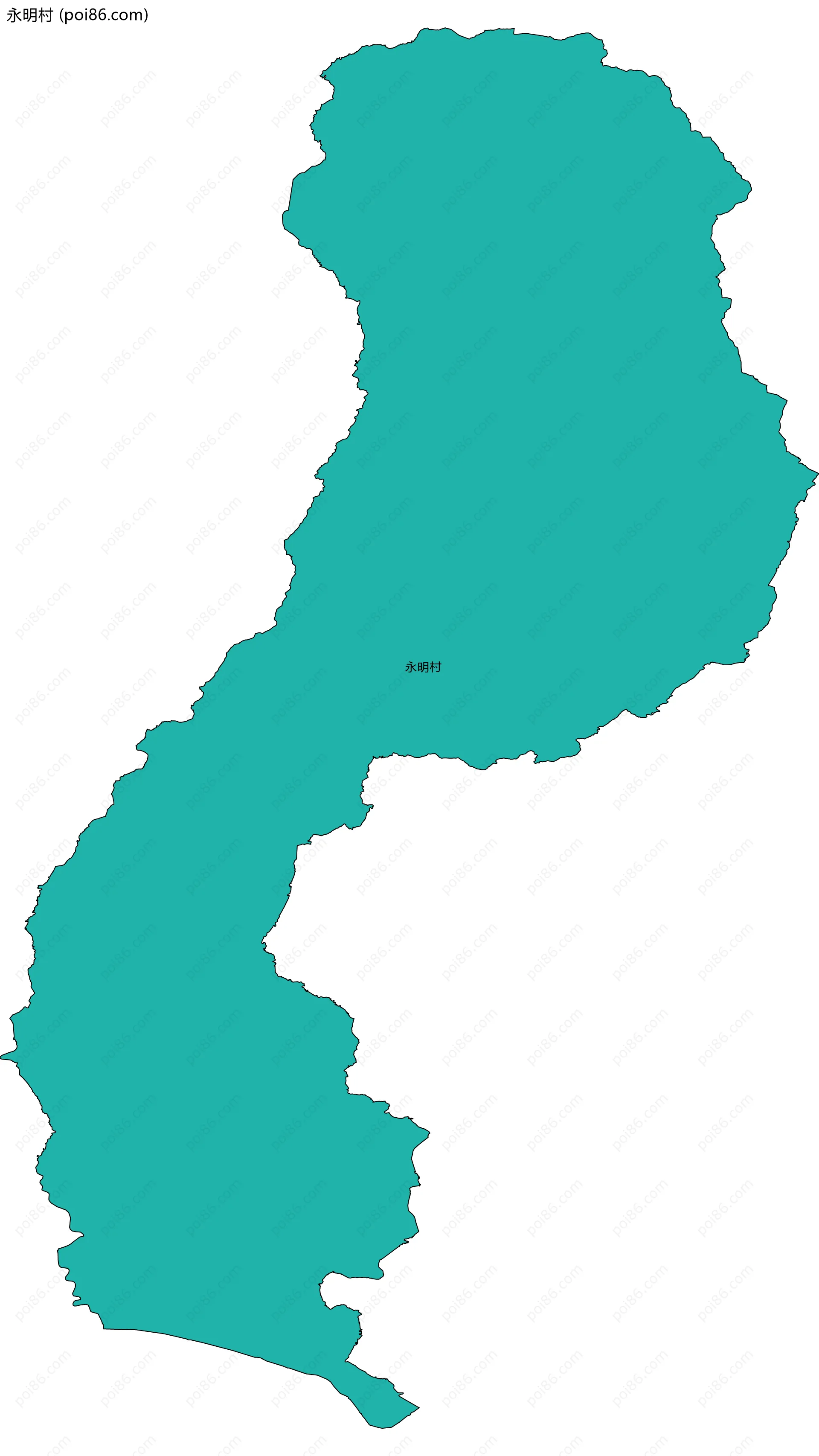 永明村边界地图