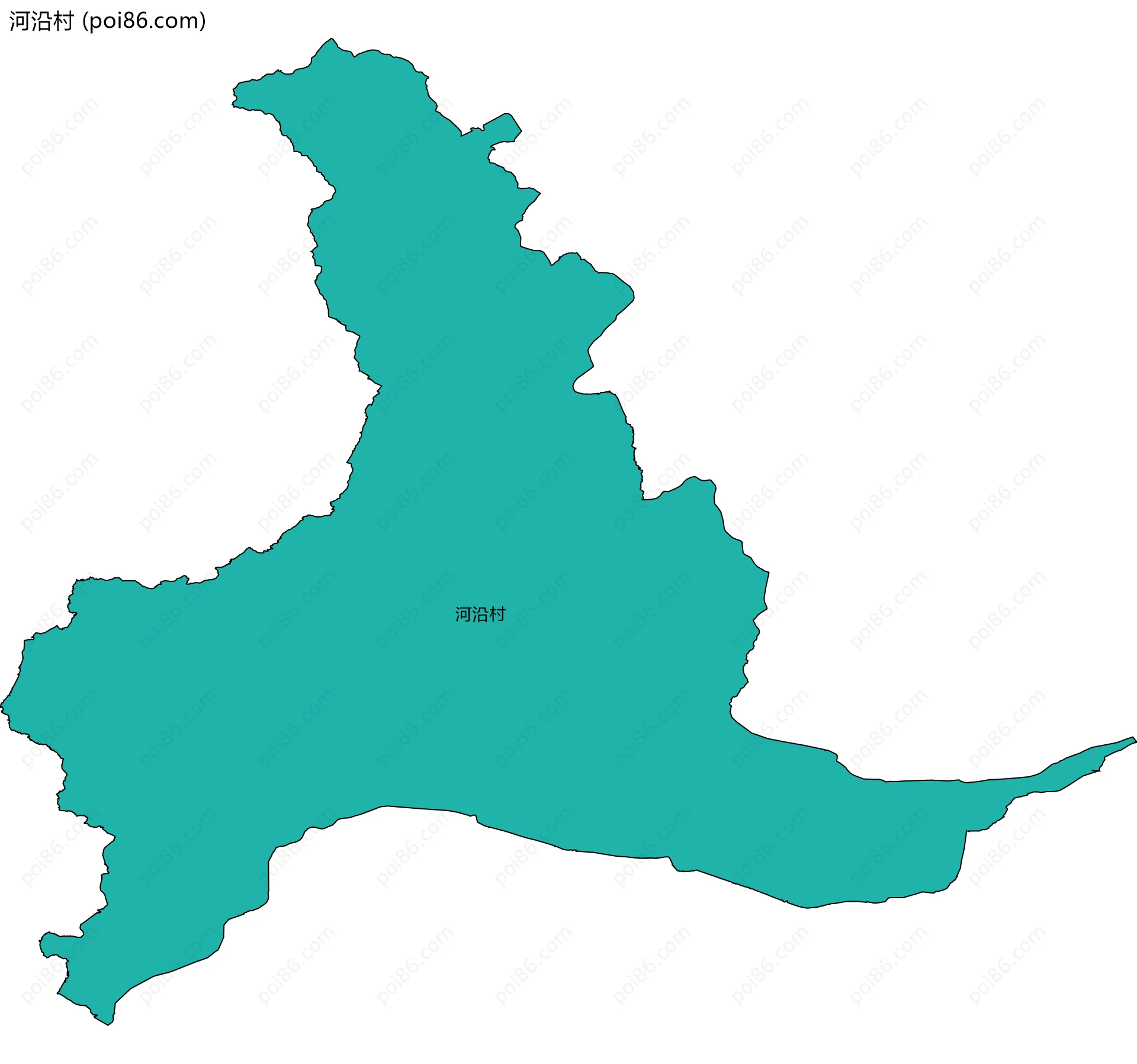 河沿村边界地图