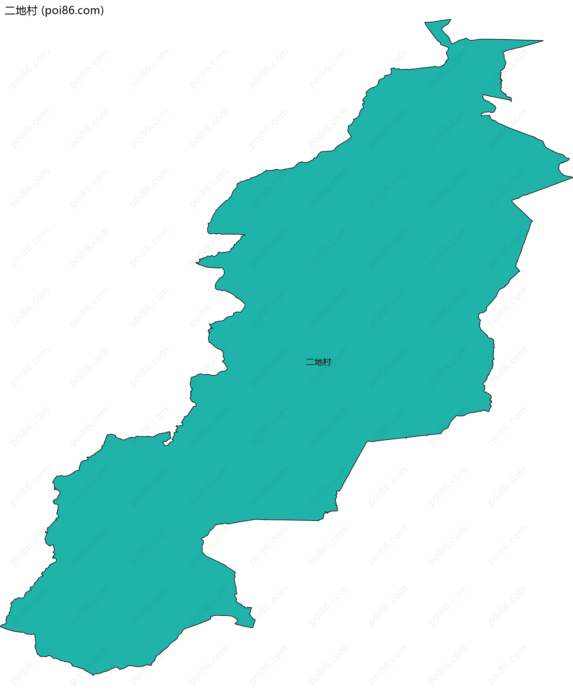 二地村边界地图