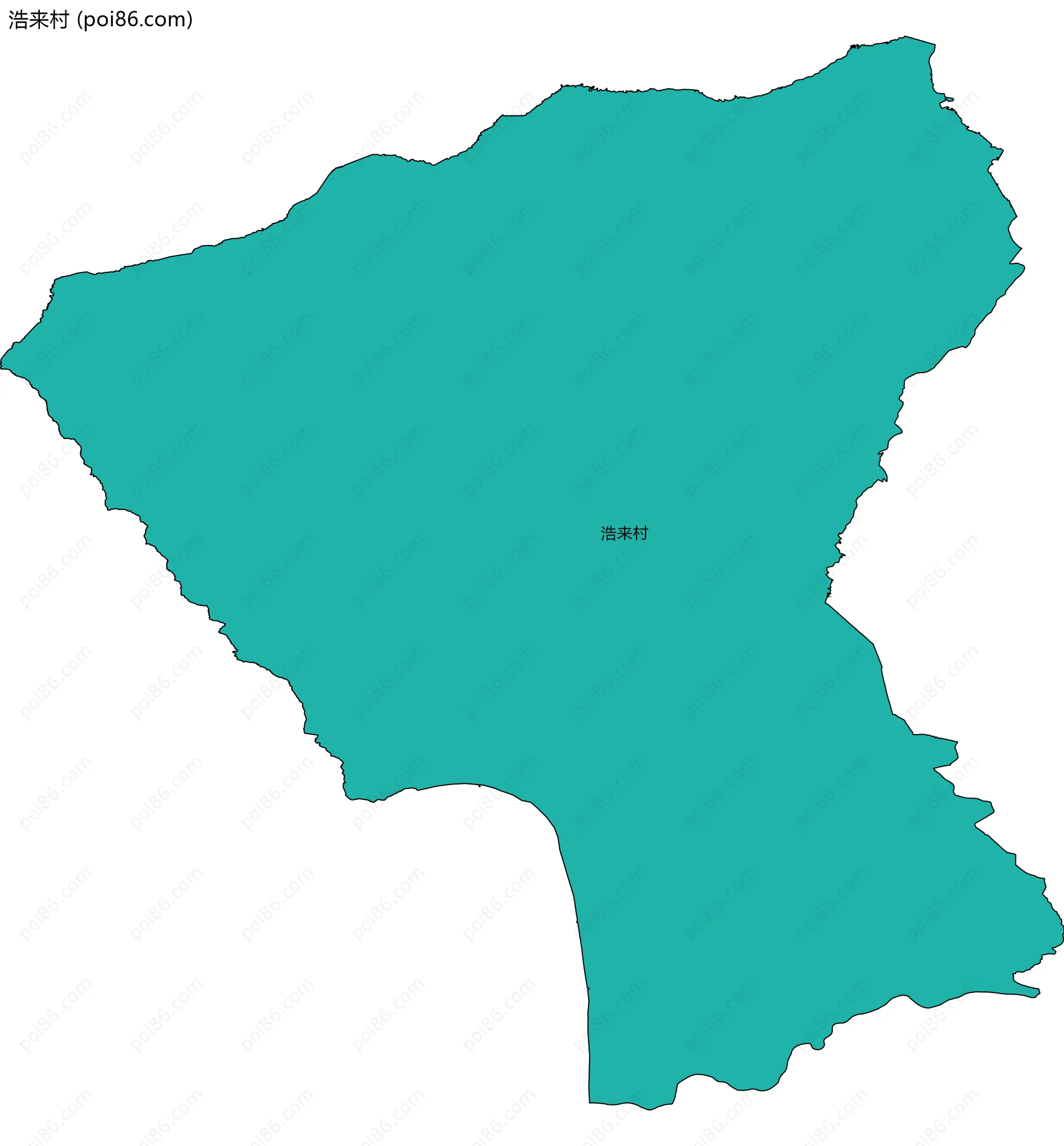 浩来村边界地图