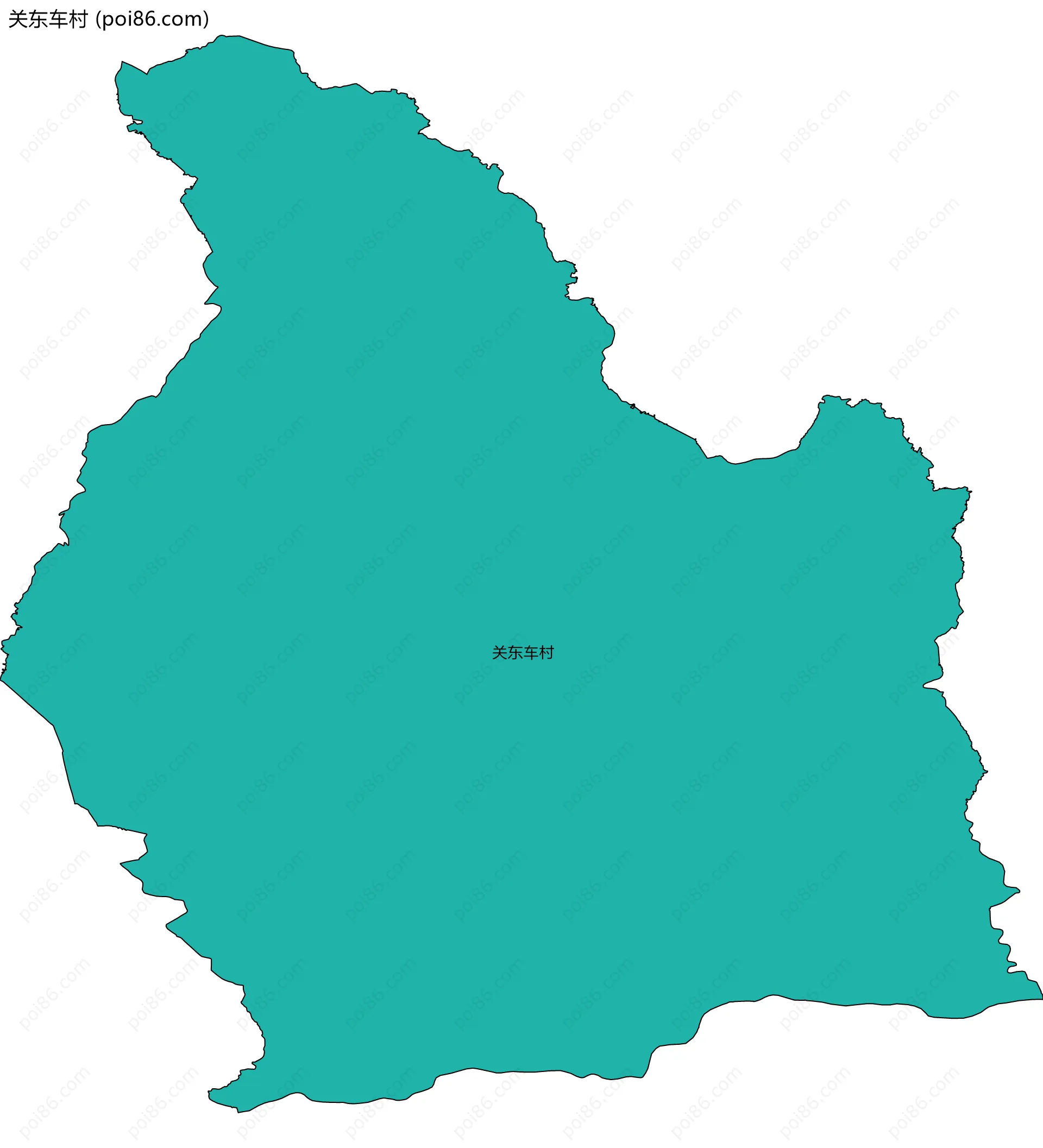 关东车村边界地图