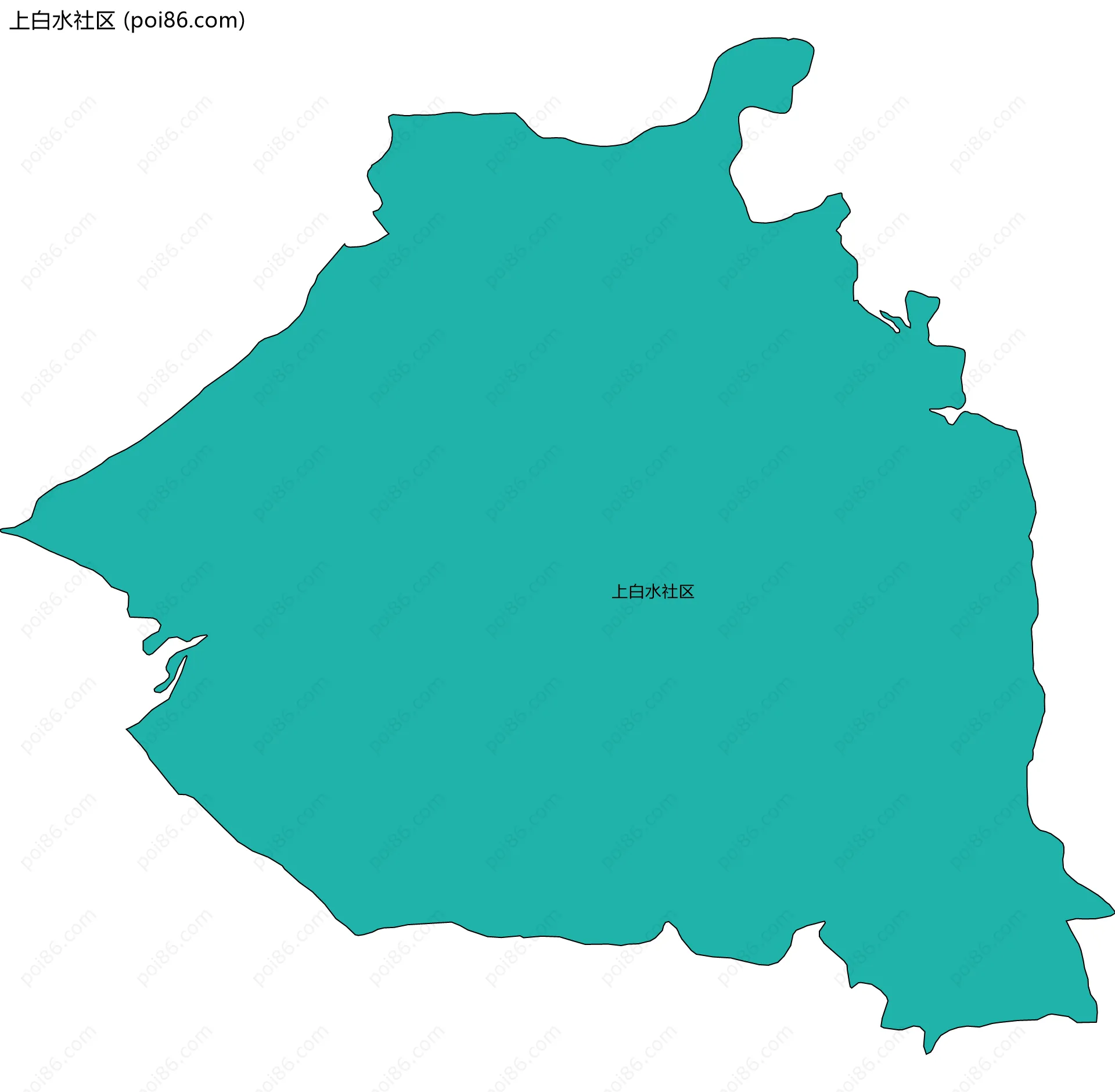 上白水社区边界地图