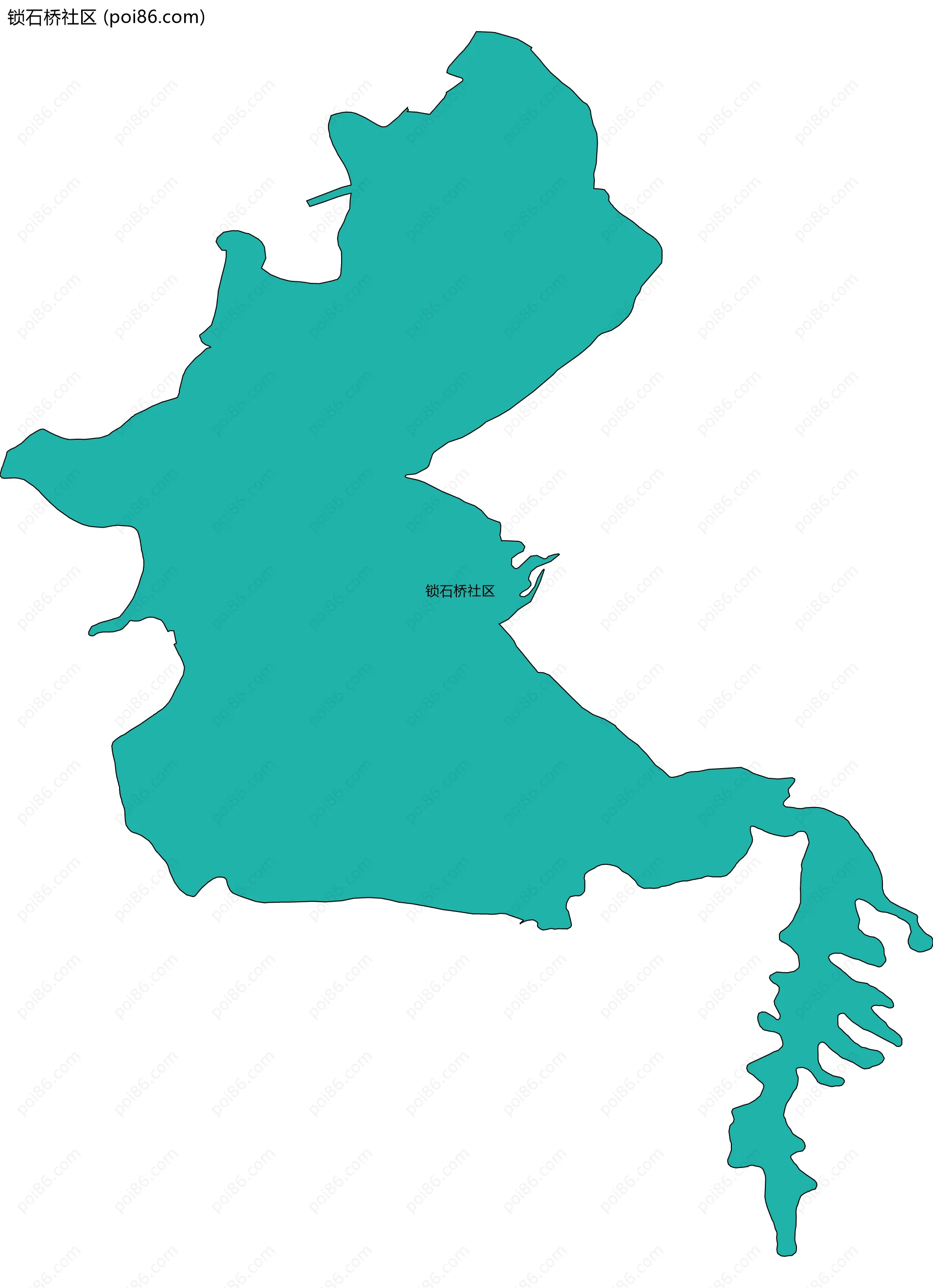 锁石桥社区边界地图