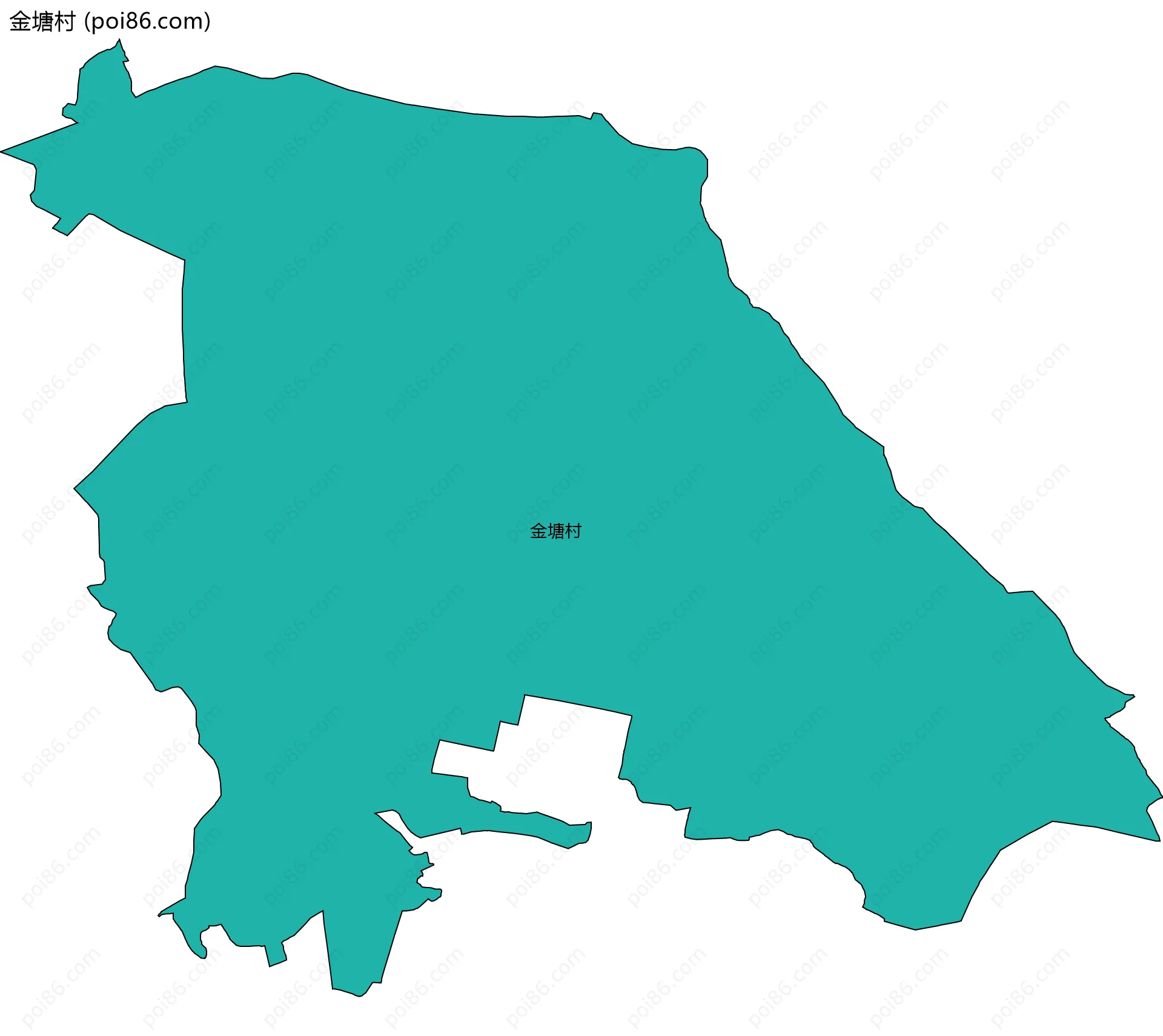 金塘村边界地图