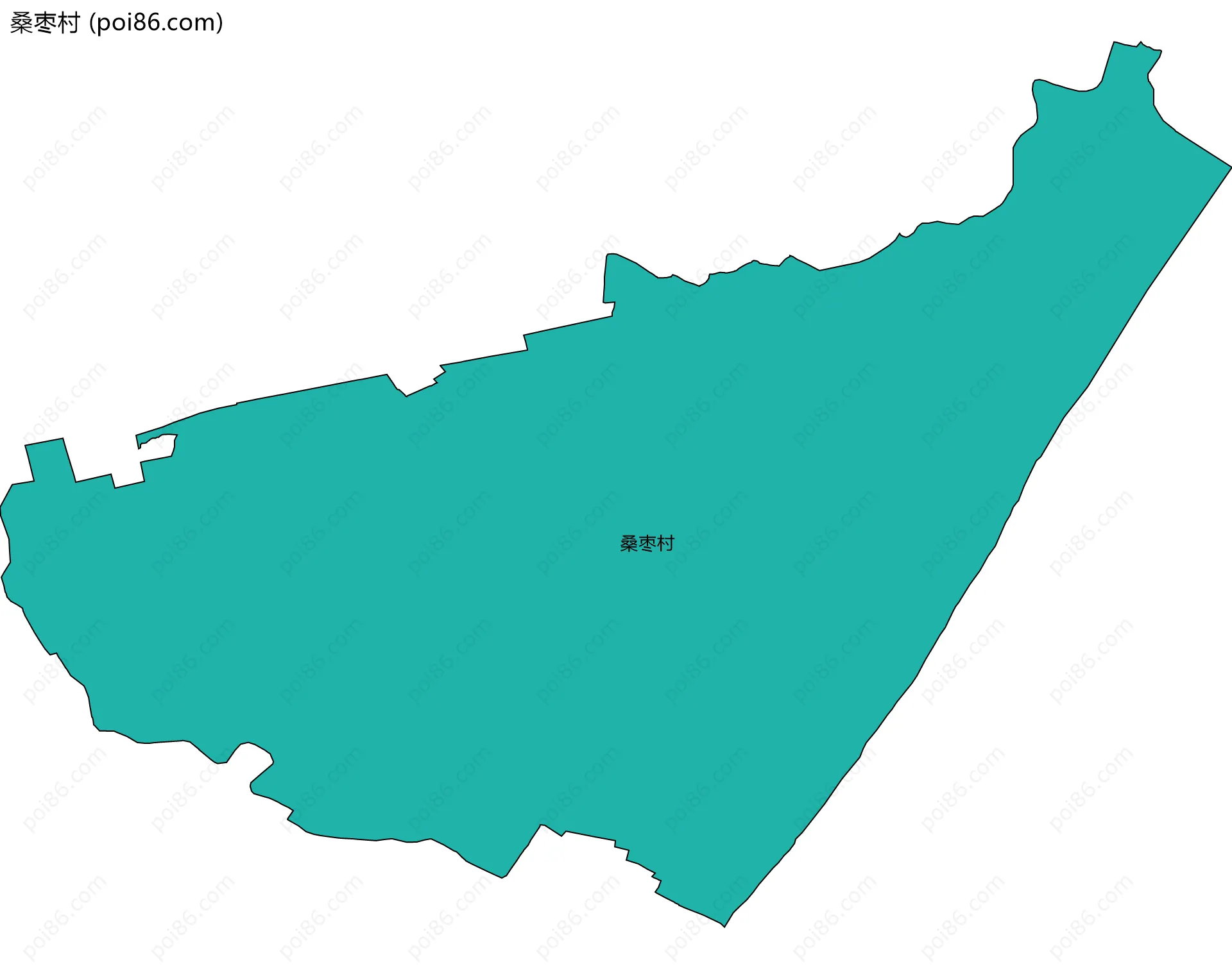 桑枣村边界地图