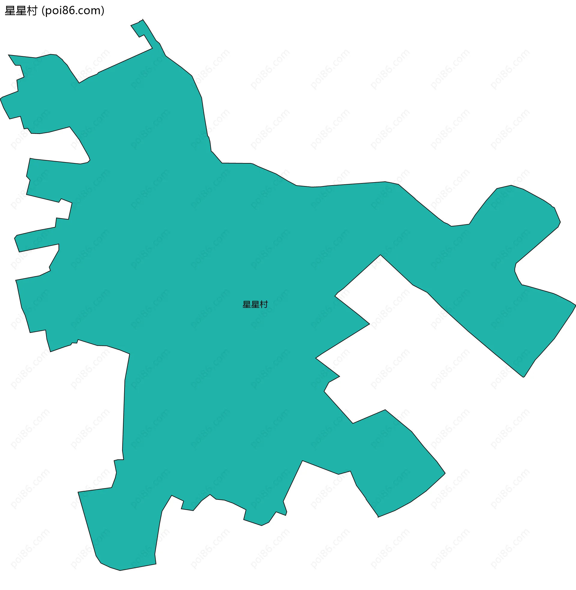 星星村边界地图