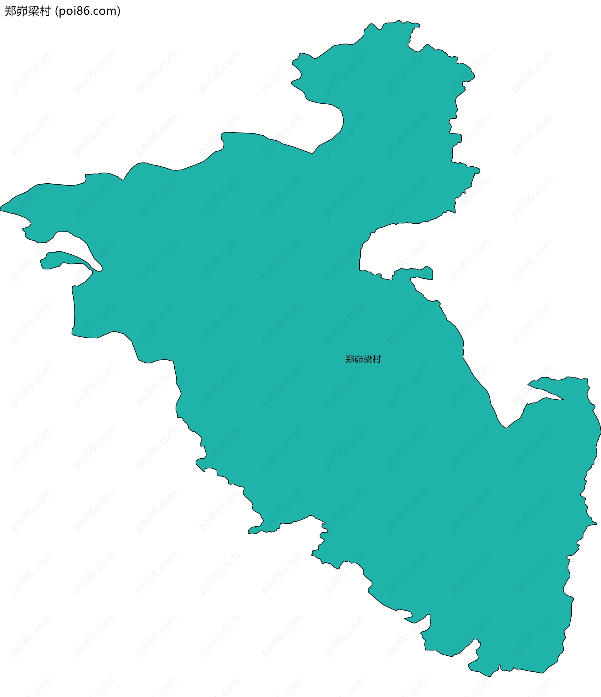 郑峁梁村边界地图