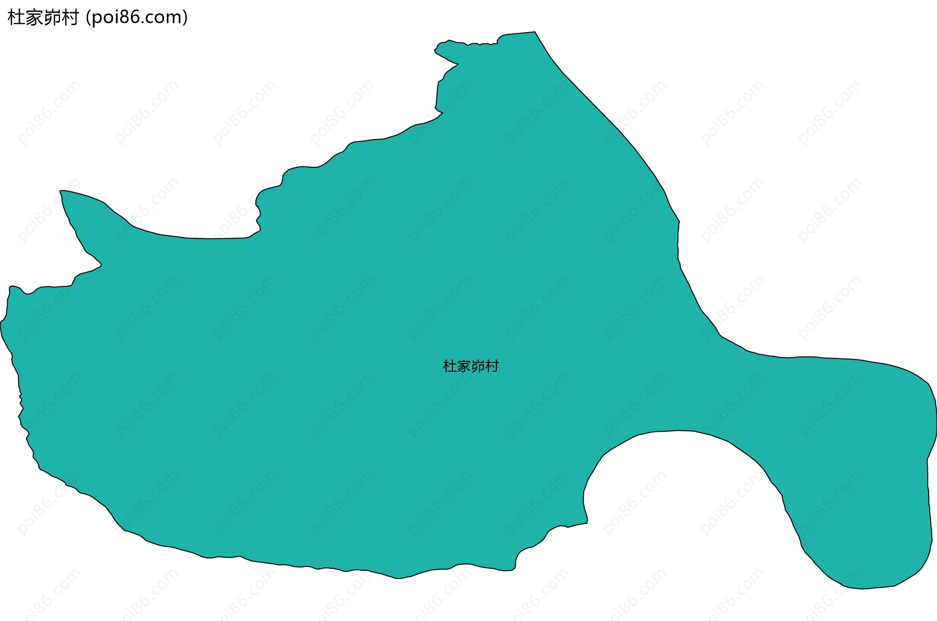 杜家峁村边界地图