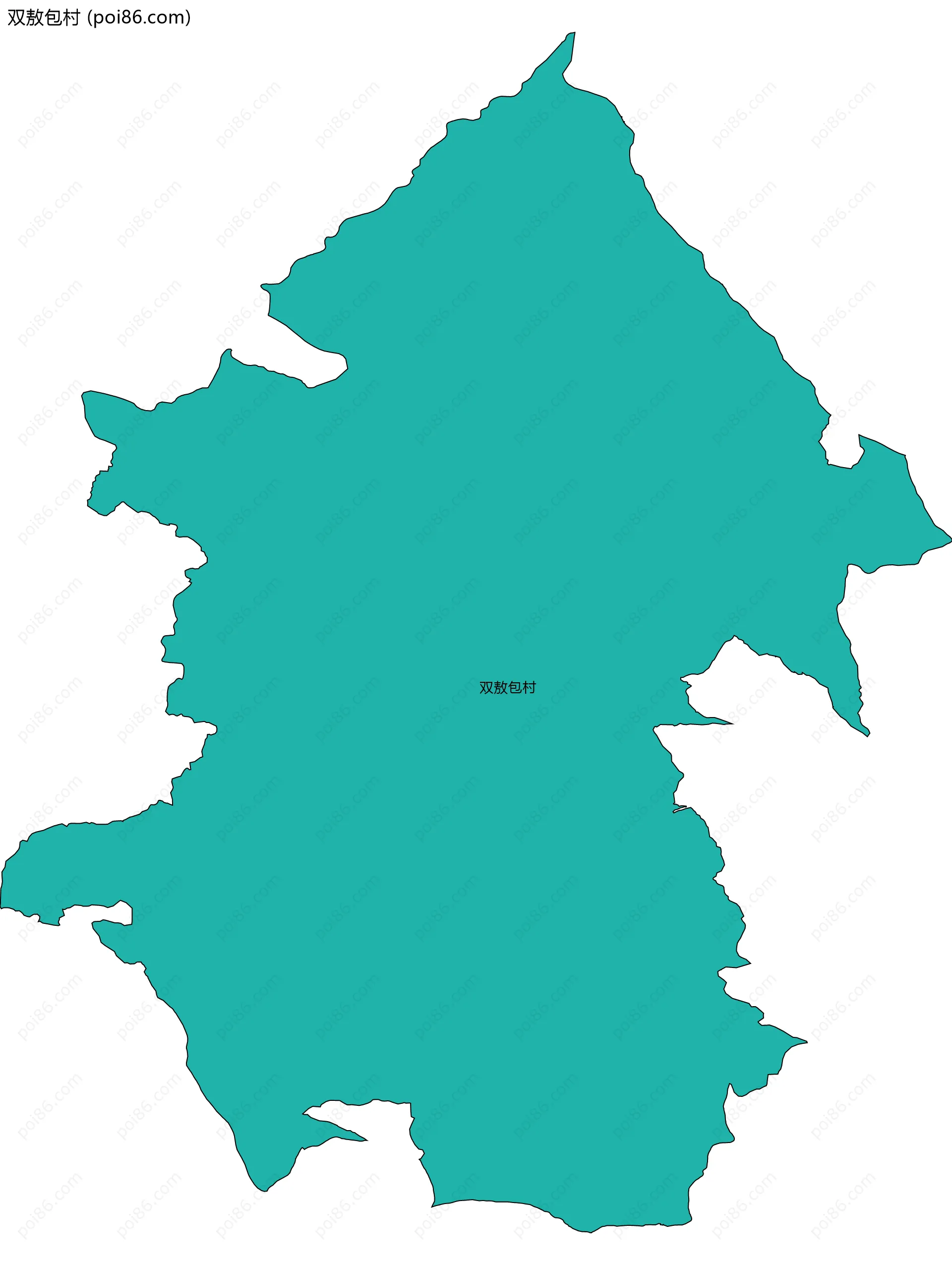 双敖包村边界地图
