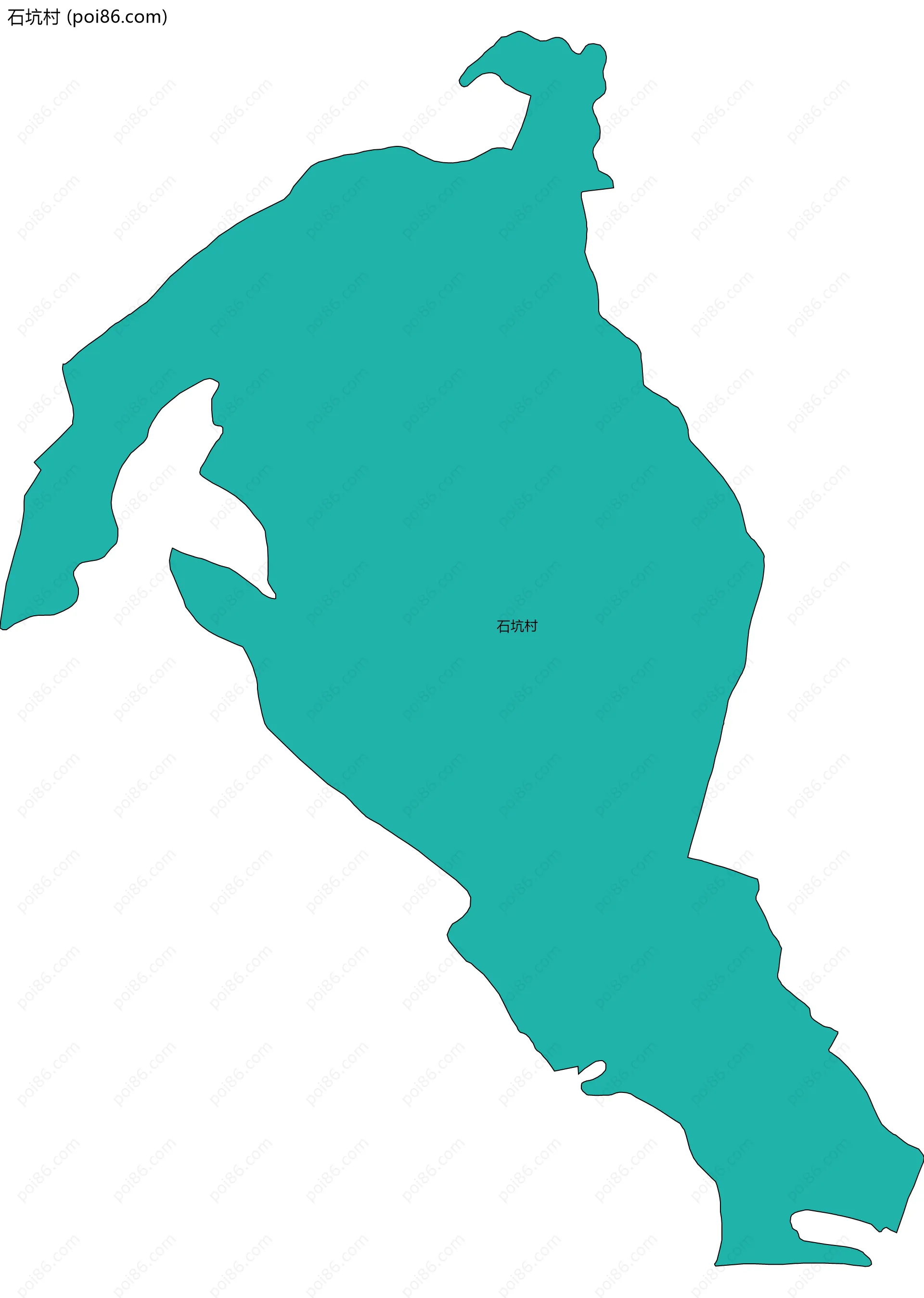 石坑村边界地图