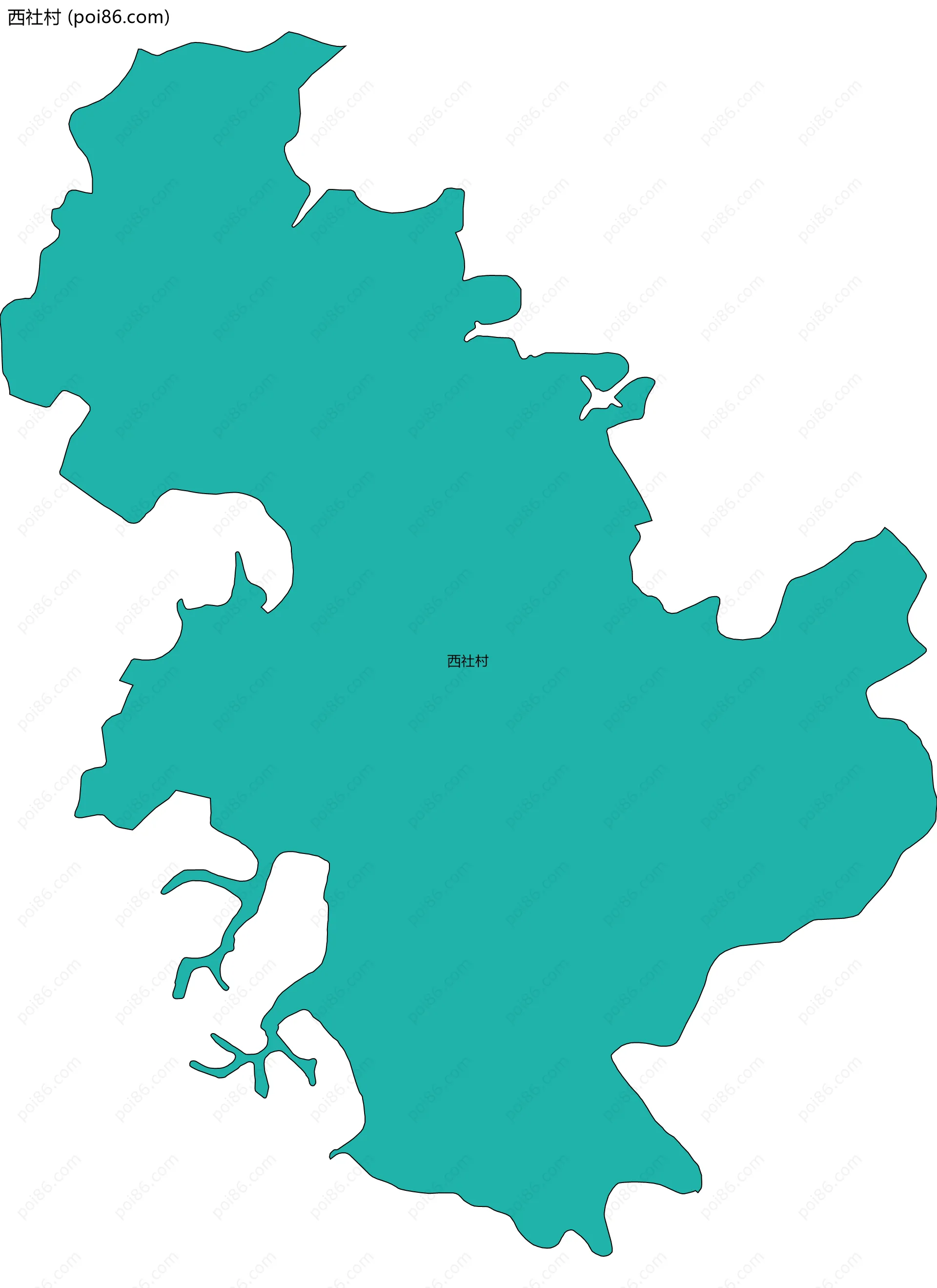 西社村边界地图