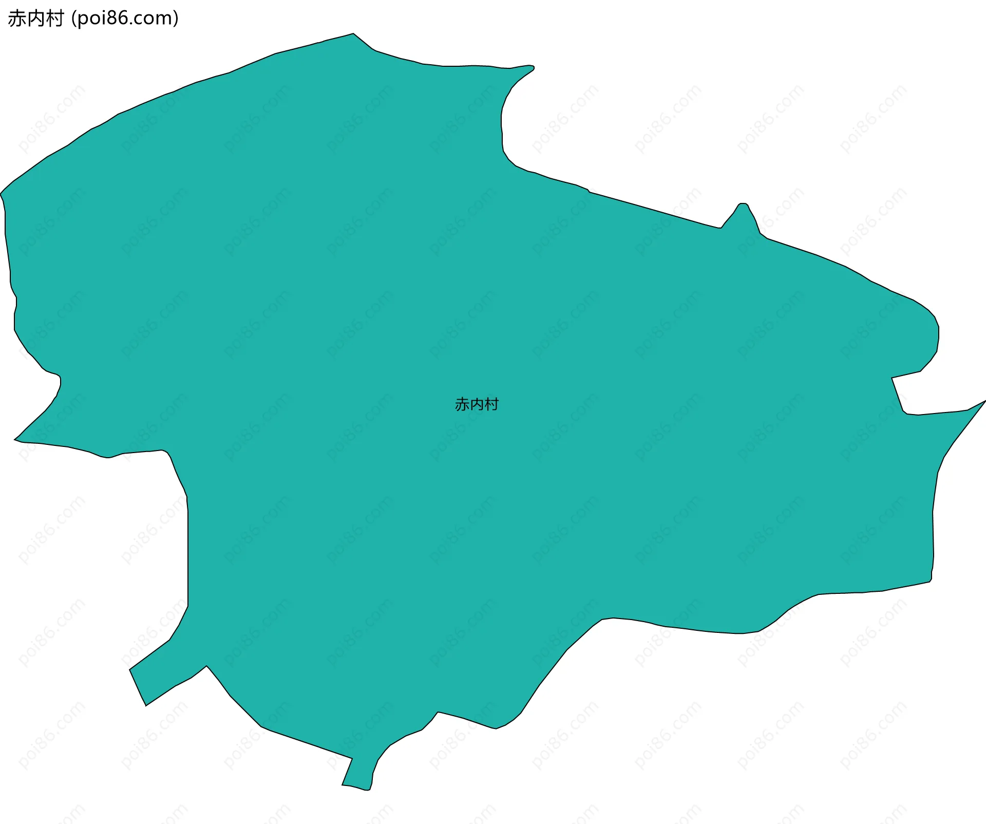 赤内村边界地图