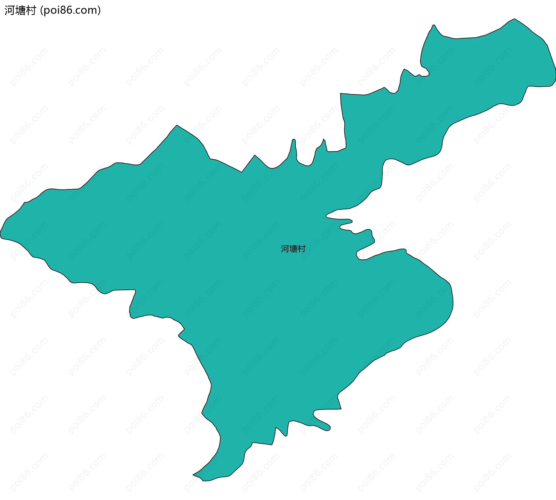 河塘村边界地图